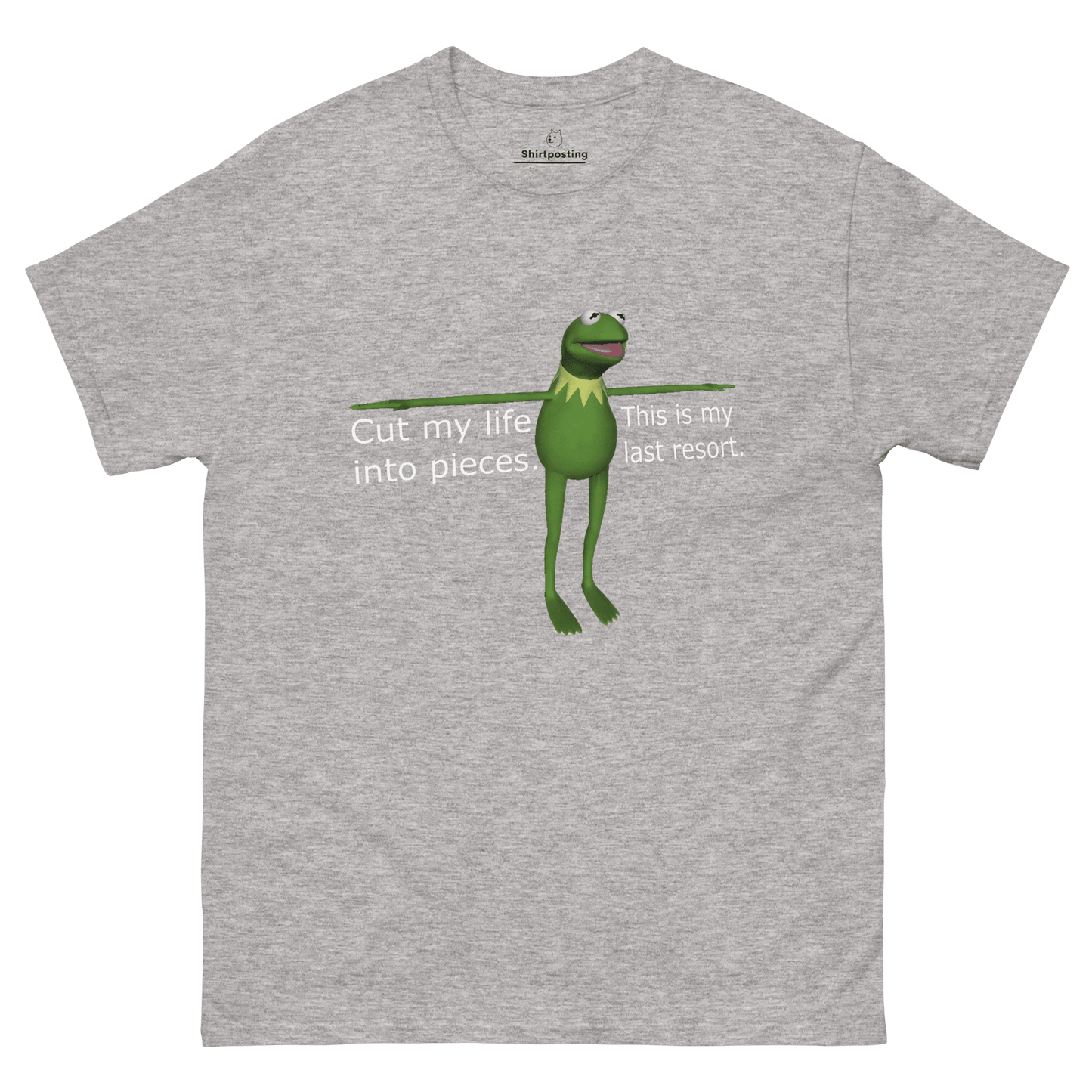 Frog Meme Classic T-Shirt Meme - Sport Grey | Shirtposting