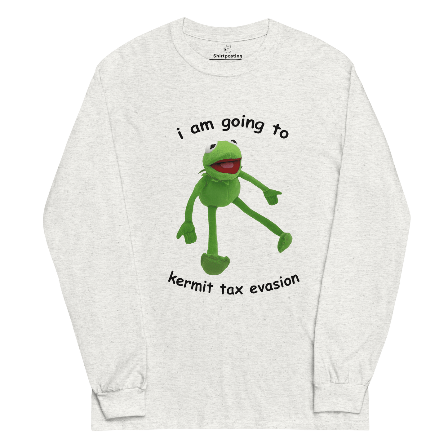 Frog Meme Long Sleeve T-Shirt Meme - Ash | Shirtposting