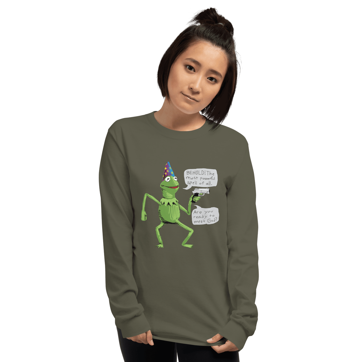 Frog Meme Long Sleeve T-Shirt Meme - Sport Grey | Shirtposting