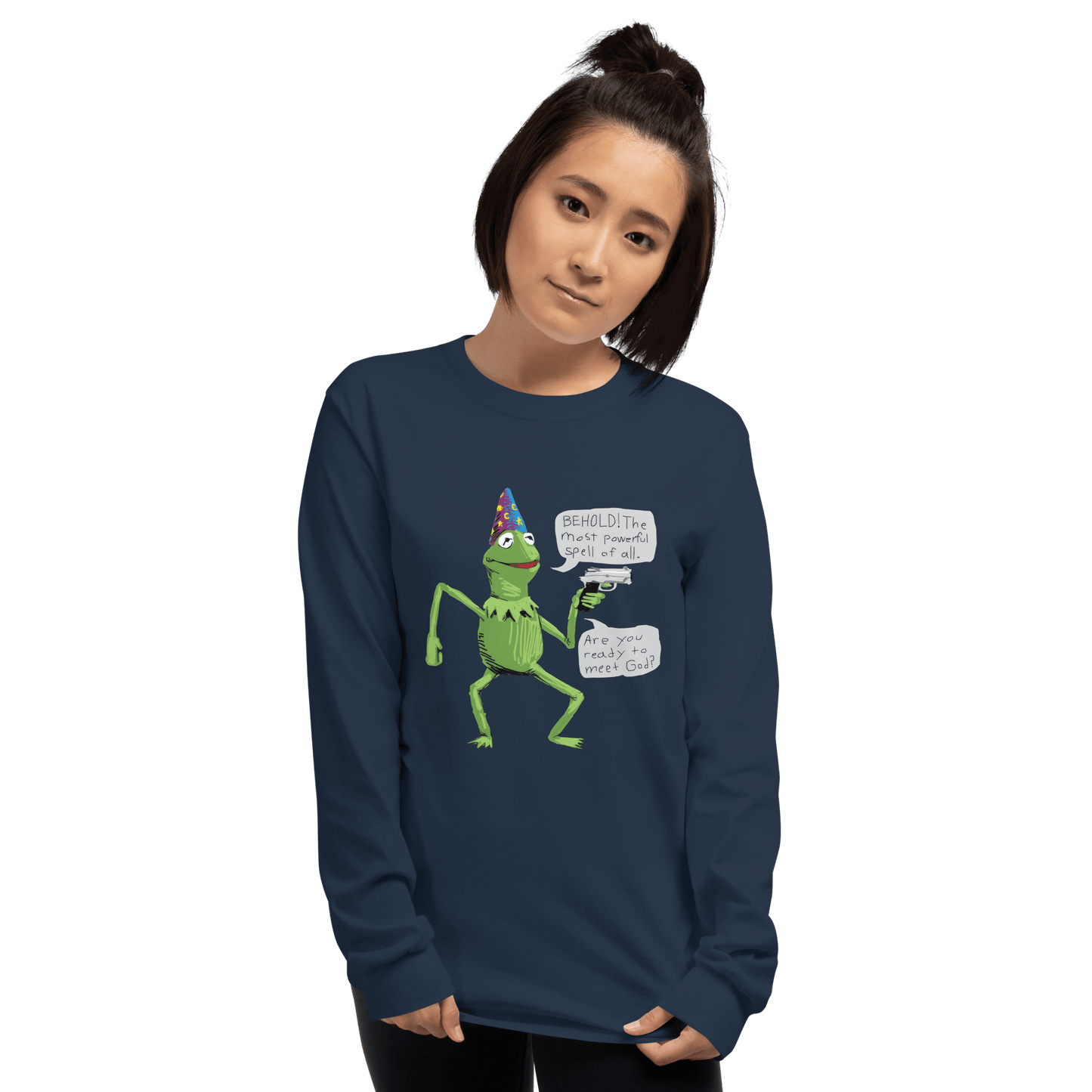 Frog Meme Long Sleeve T-Shirt Meme - Sport Grey | Shirtposting