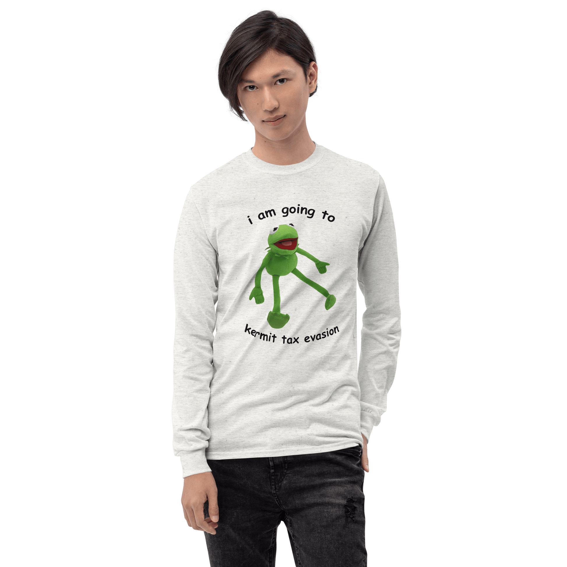 Frog Meme Long Sleeve T-Shirt Meme - Sport Grey | Shirtposting
