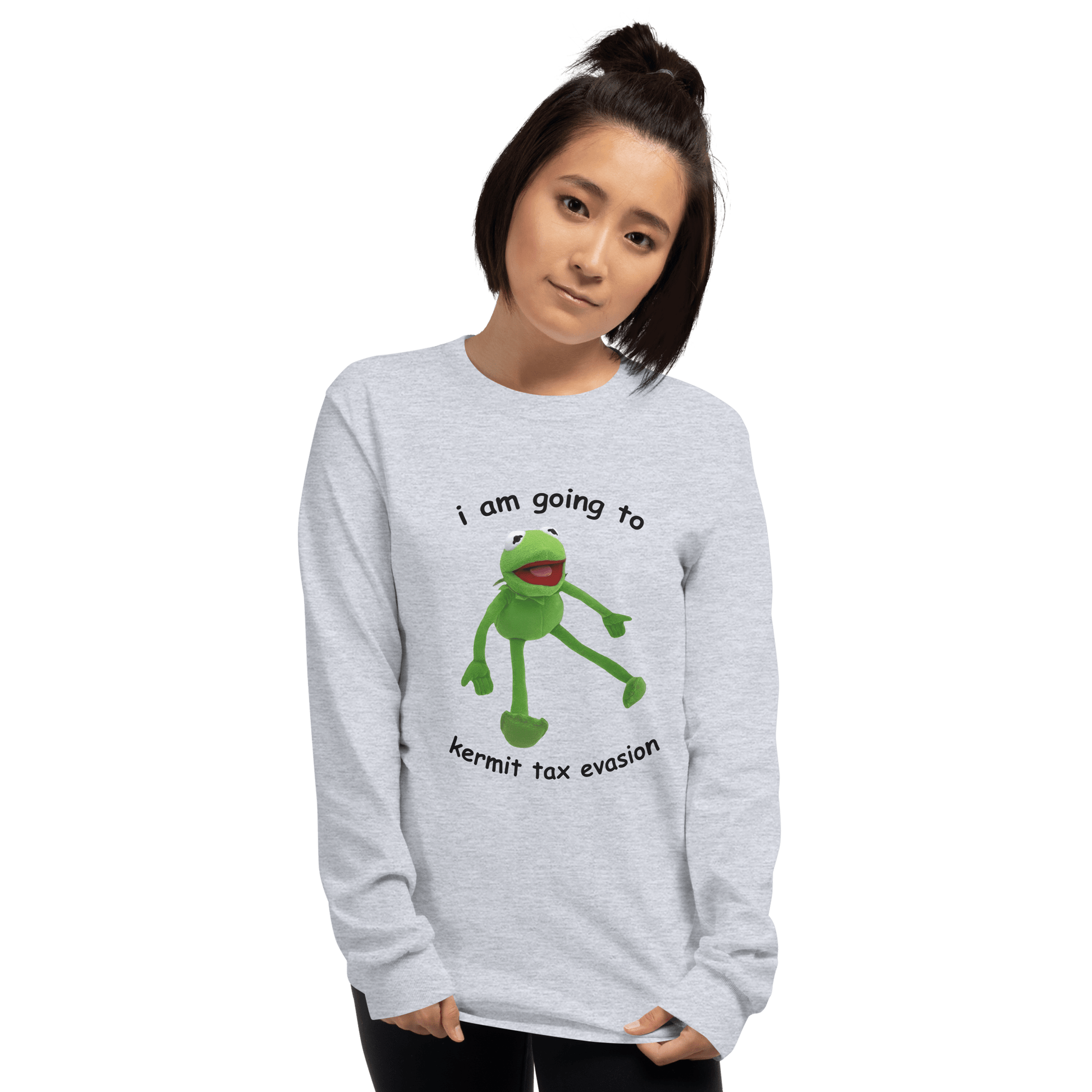 Frog Meme Long Sleeve T-Shirt Meme - Sport Grey | Shirtposting