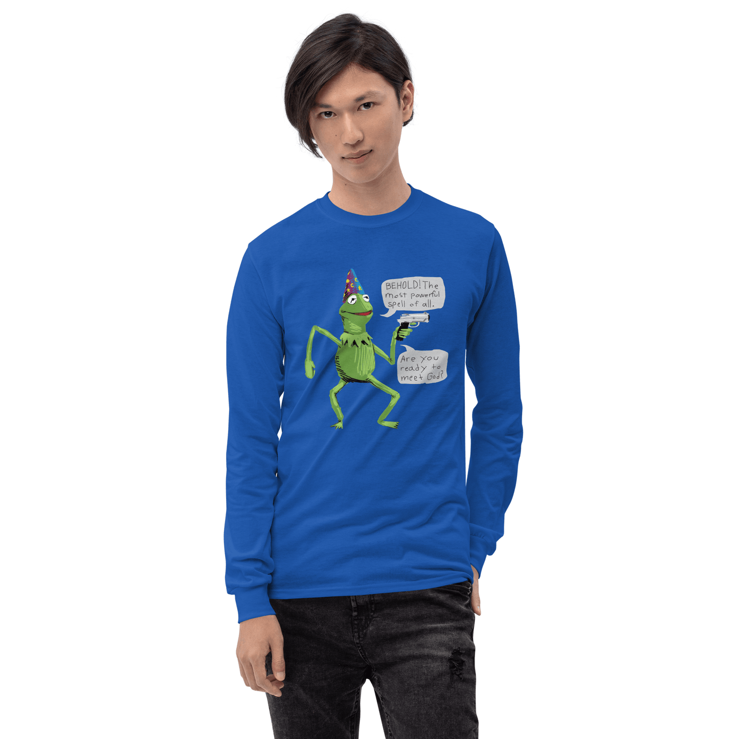 Frog Meme Long Sleeve T-Shirt Meme - Sport Grey | Shirtposting