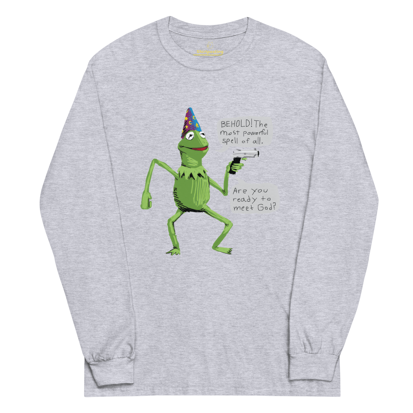 Frog Meme Long Sleeve T-Shirt Meme - Sport Grey | Shirtposting