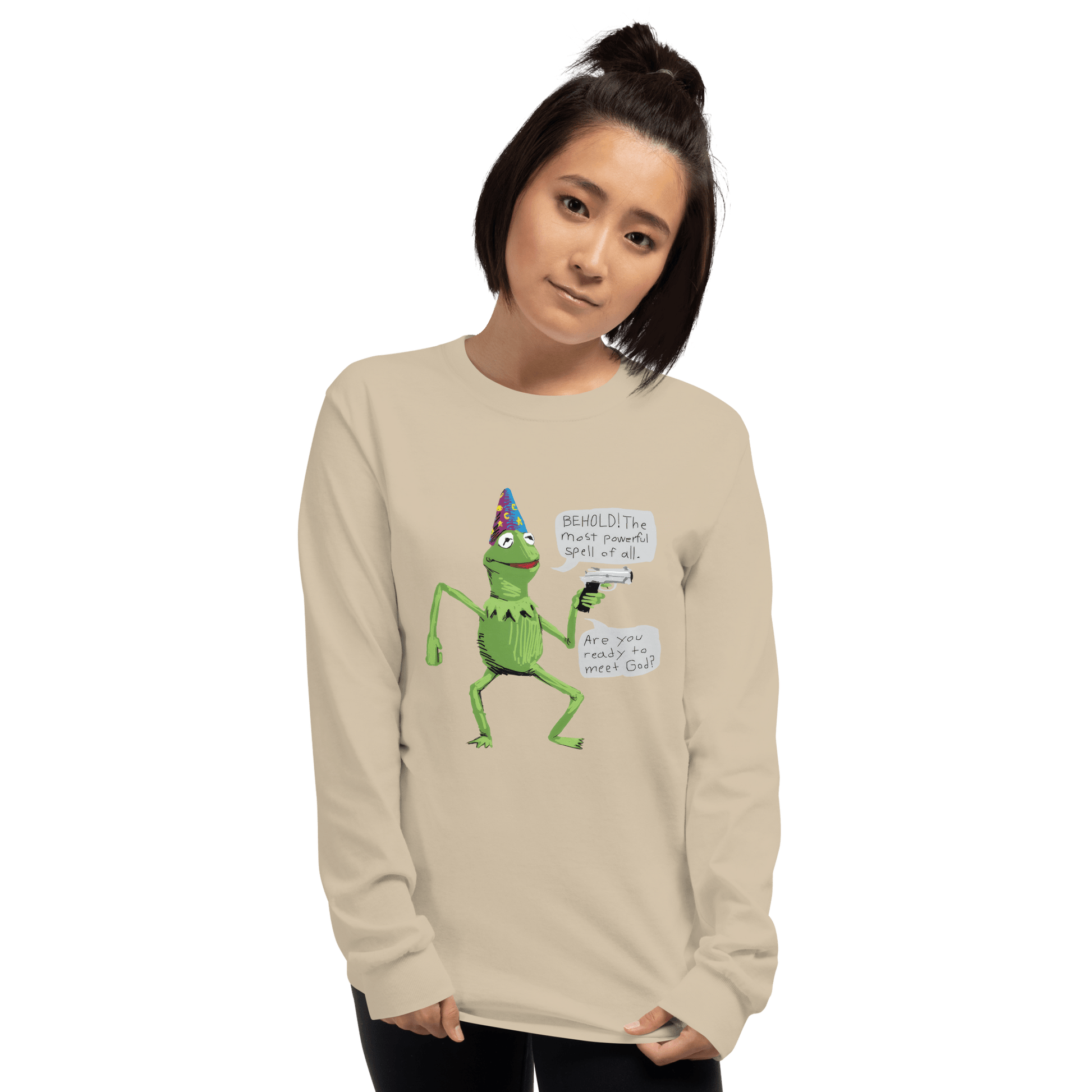 Frog Meme Long Sleeve T-Shirt Meme - Sport Grey | Shirtposting
