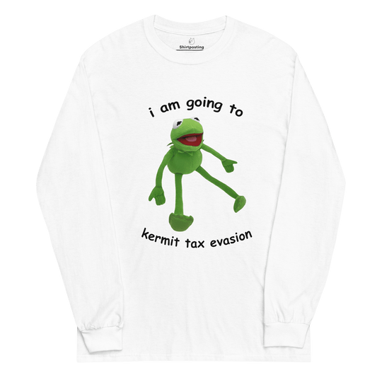 Frog Meme Long Sleeve T-Shirt Meme - White | Shirtposting