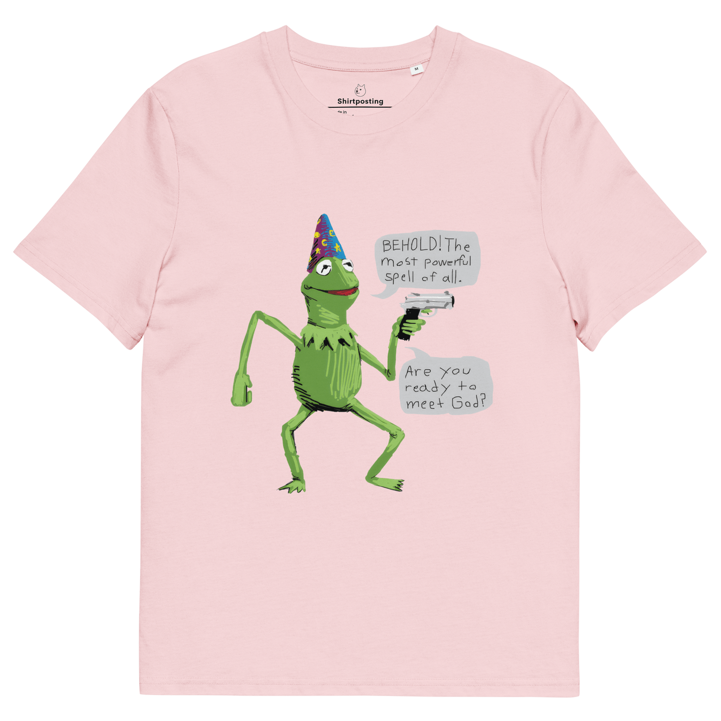 Frog Meme Premium Organic T-Shirt Meme - Cotton Pink | Shirtposting