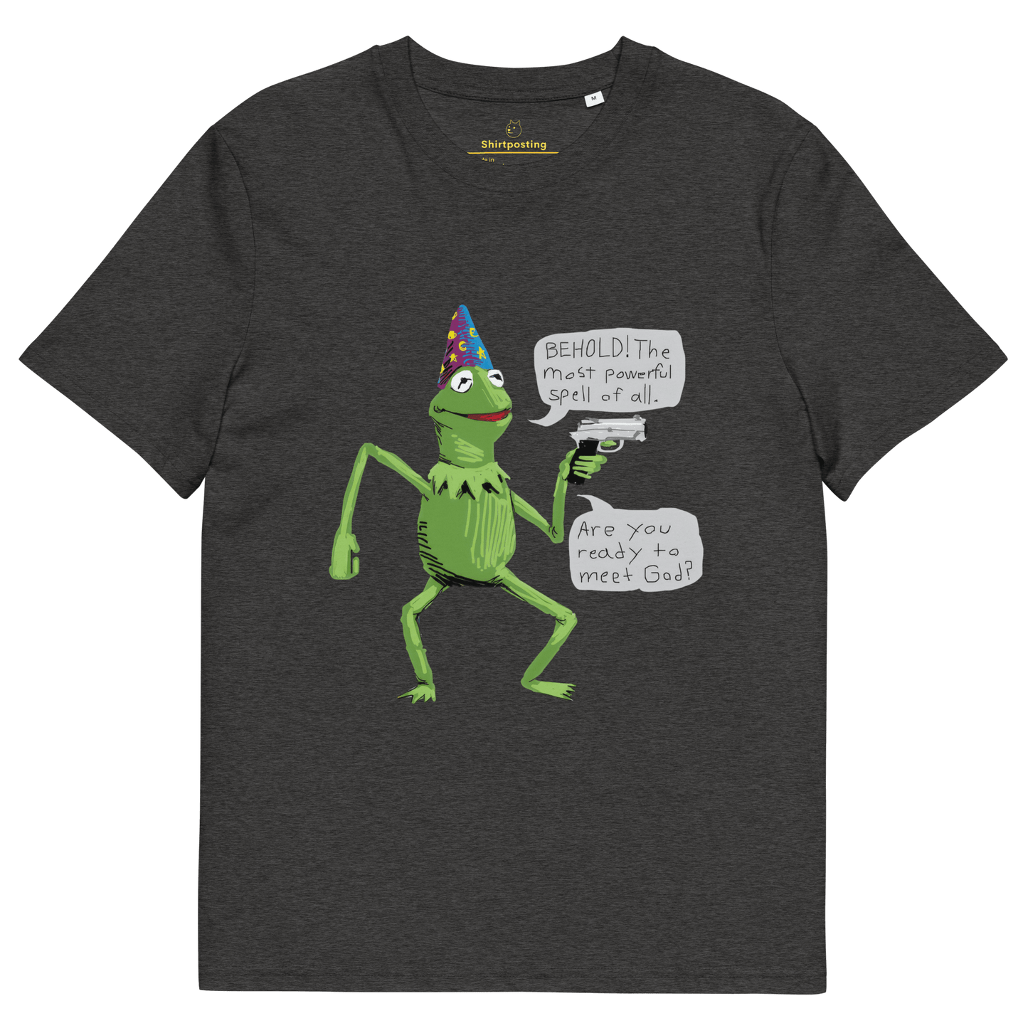 Frog Meme Premium Organic T-Shirt Meme - Dark Heather Grey | Shirtposting