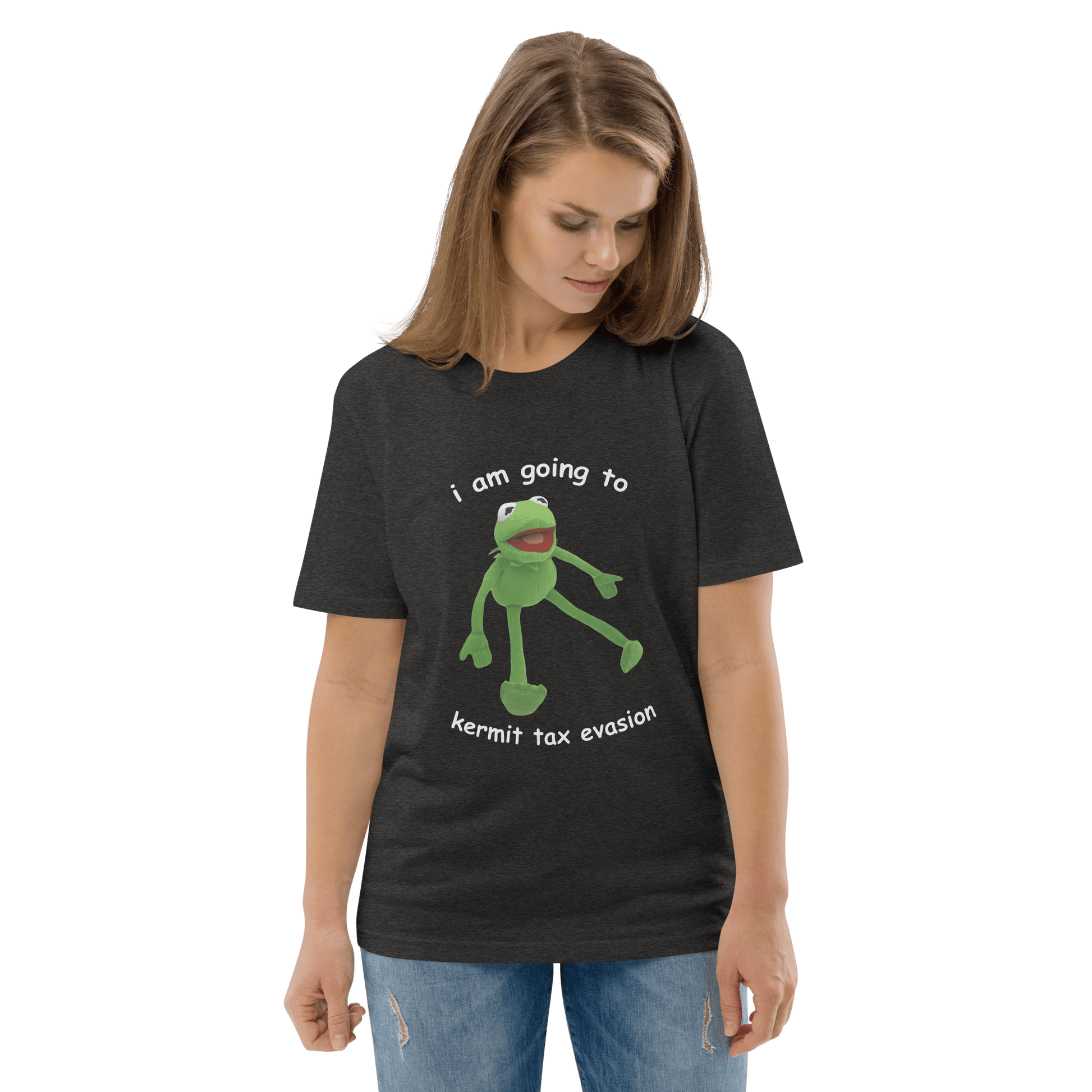 Frog Meme Premium Organic T-Shirt Meme - Dark Heather Grey | Shirtposting