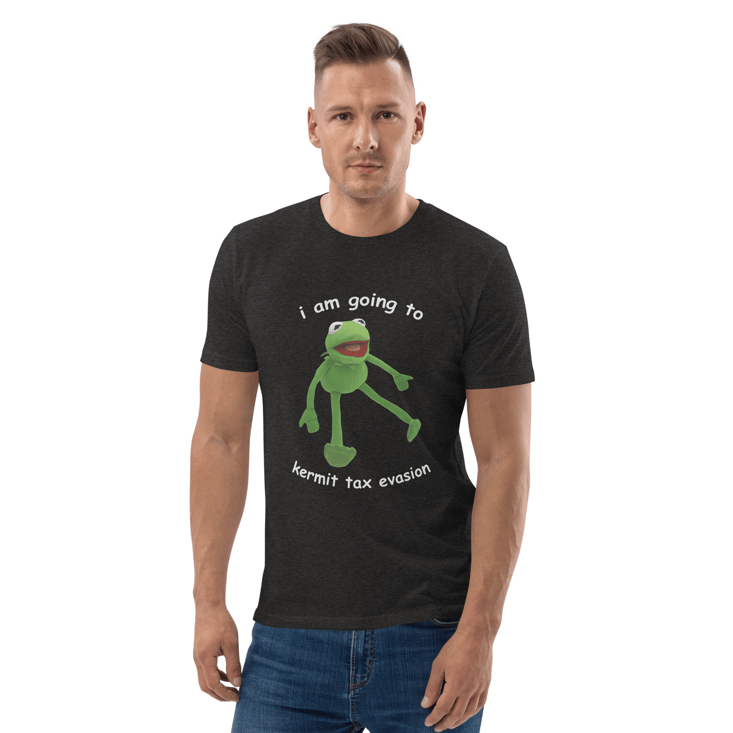 Frog Meme Premium Organic T-Shirt Meme - Dark Heather Grey | Shirtposting