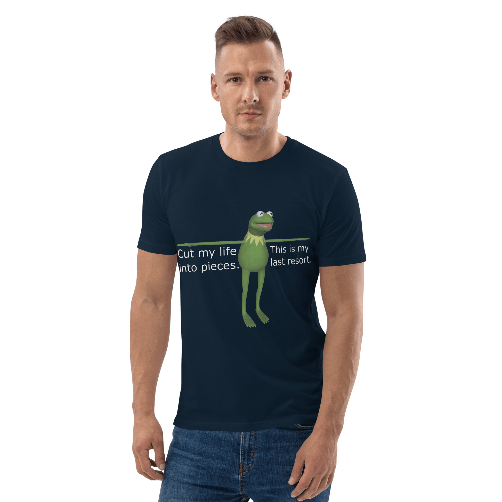 Frog Meme Premium Organic T-Shirt Meme - Dark Heather Grey | Shirtposting