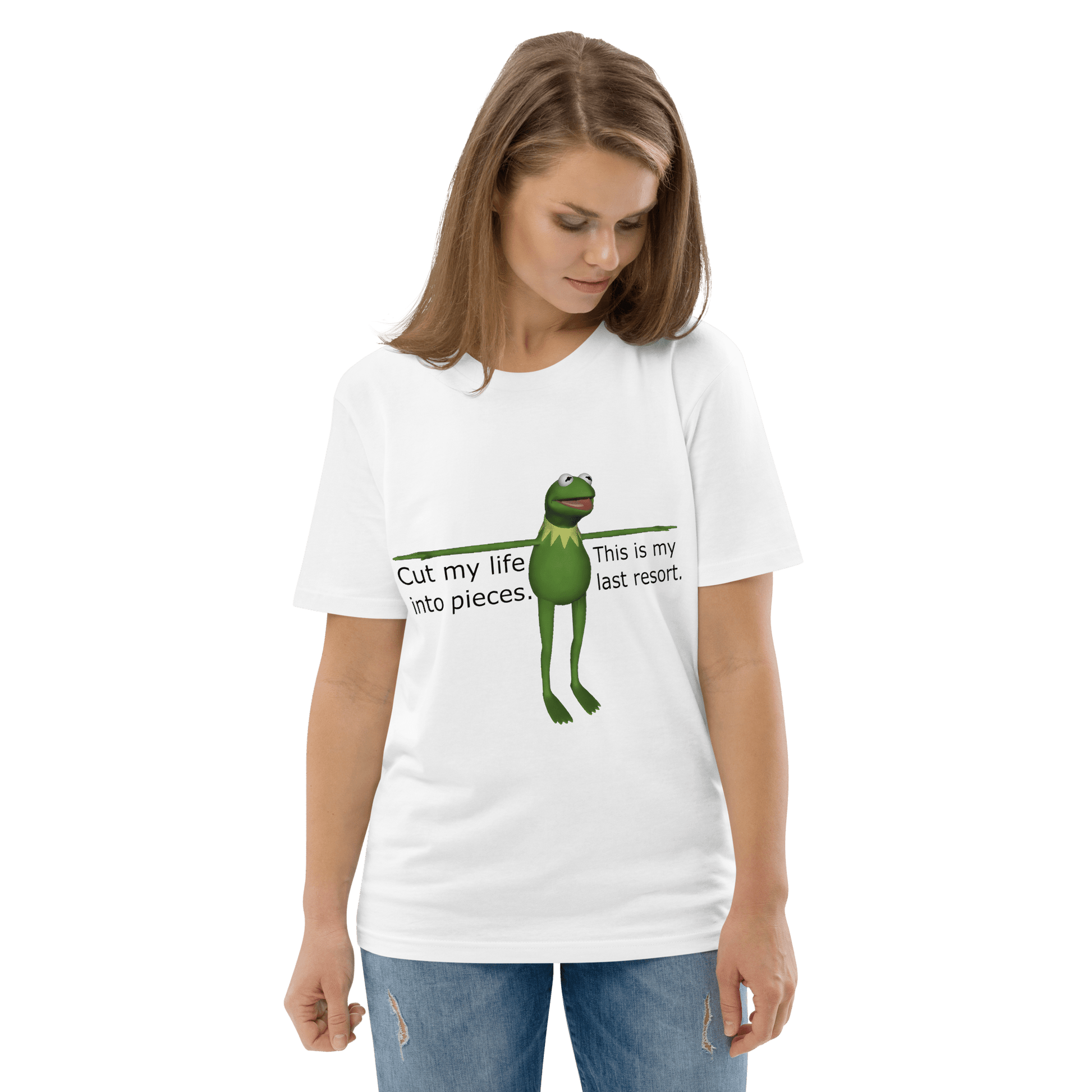 Frog Meme Premium Organic T-Shirt Meme - Desert Dust | Shirtposting