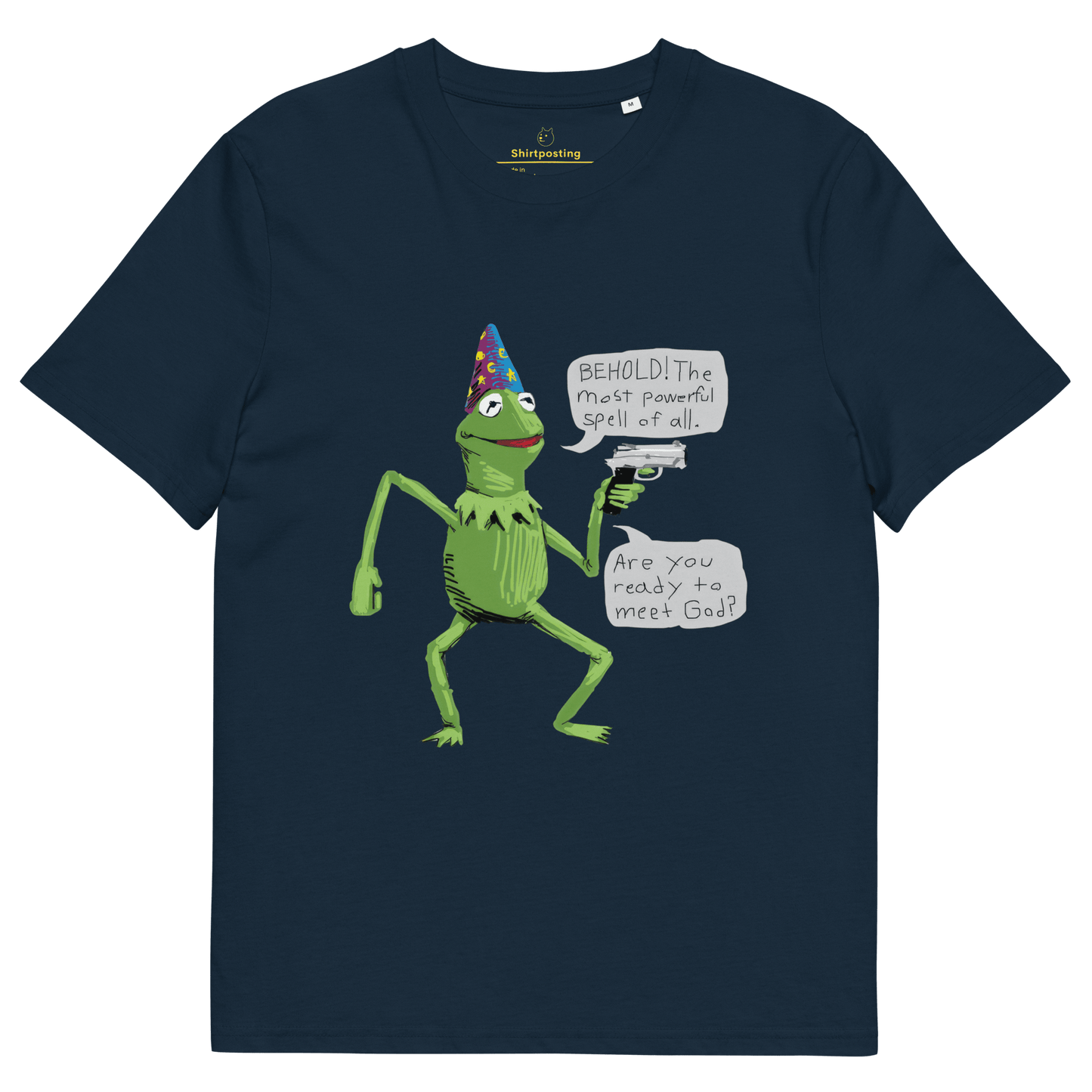 Frog Meme Premium Organic T-Shirt Meme - French Navy | Shirtposting