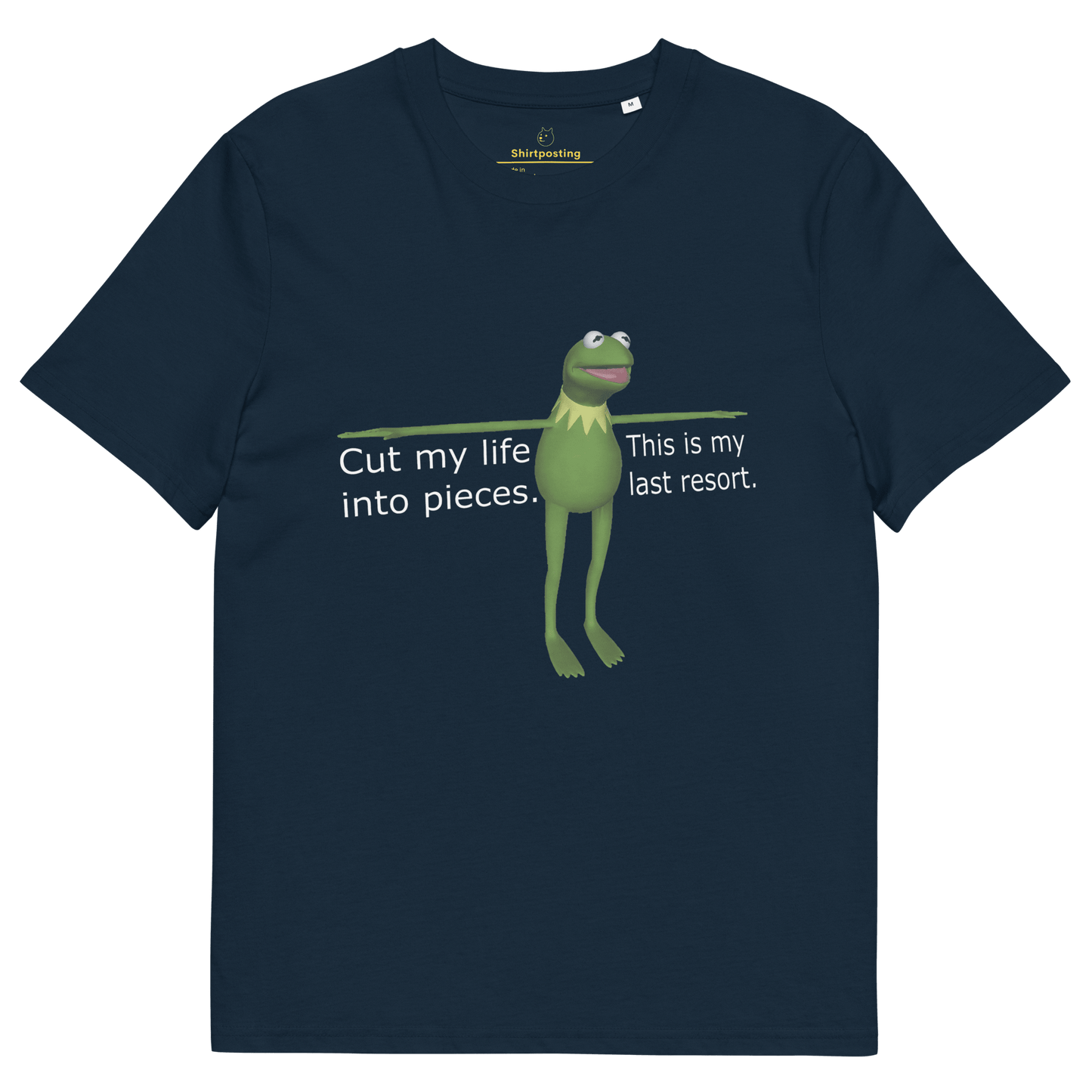 Frog Meme Premium Organic T-Shirt Meme - French Navy | Shirtposting