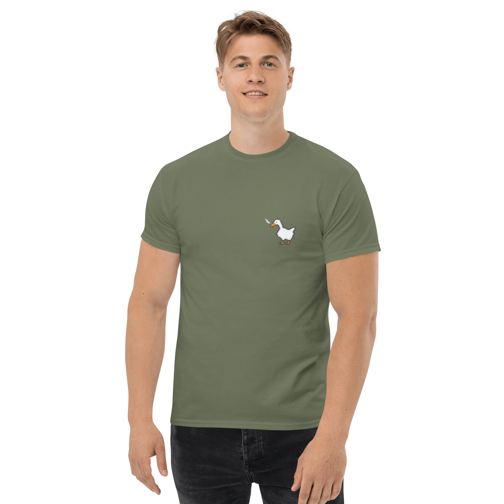 Goose Classic T-Shirt Meme - Military Green | Shirtposting