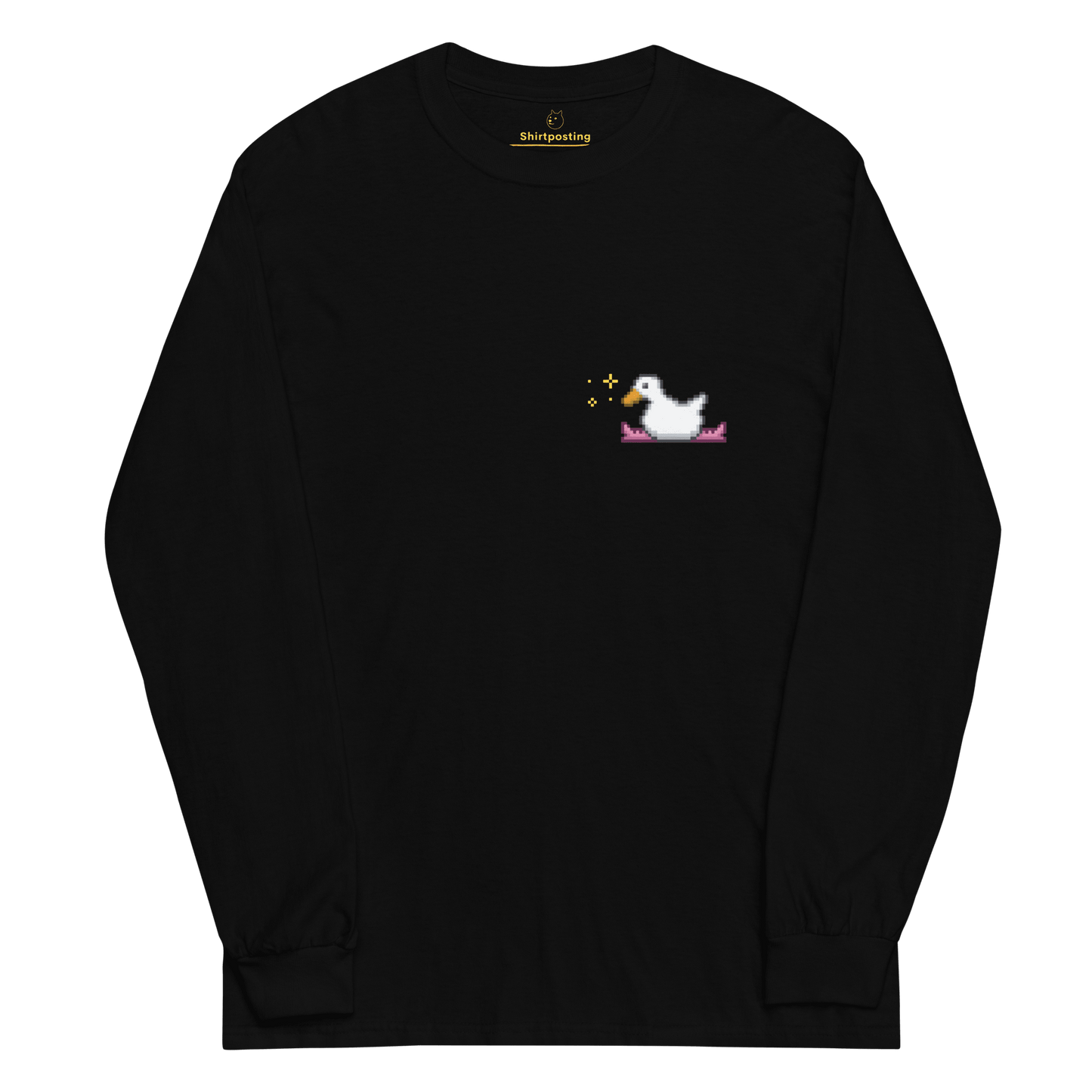 Goose Long Sleeve T-Shirt Meme - Black | Shirtposting