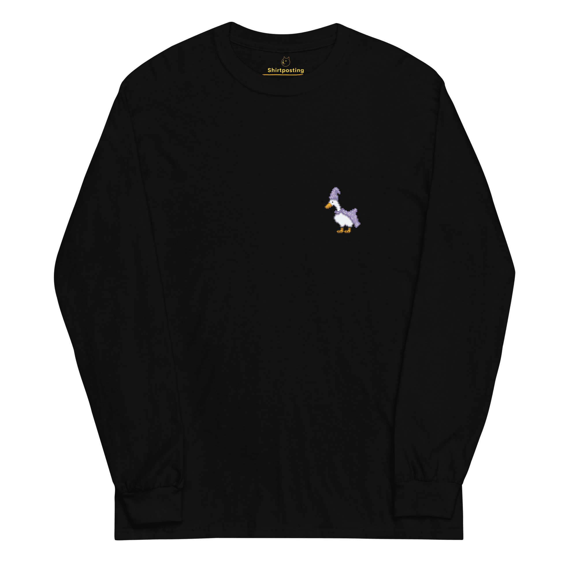 Goose Long Sleeve T-Shirt Meme - Black | Shirtposting