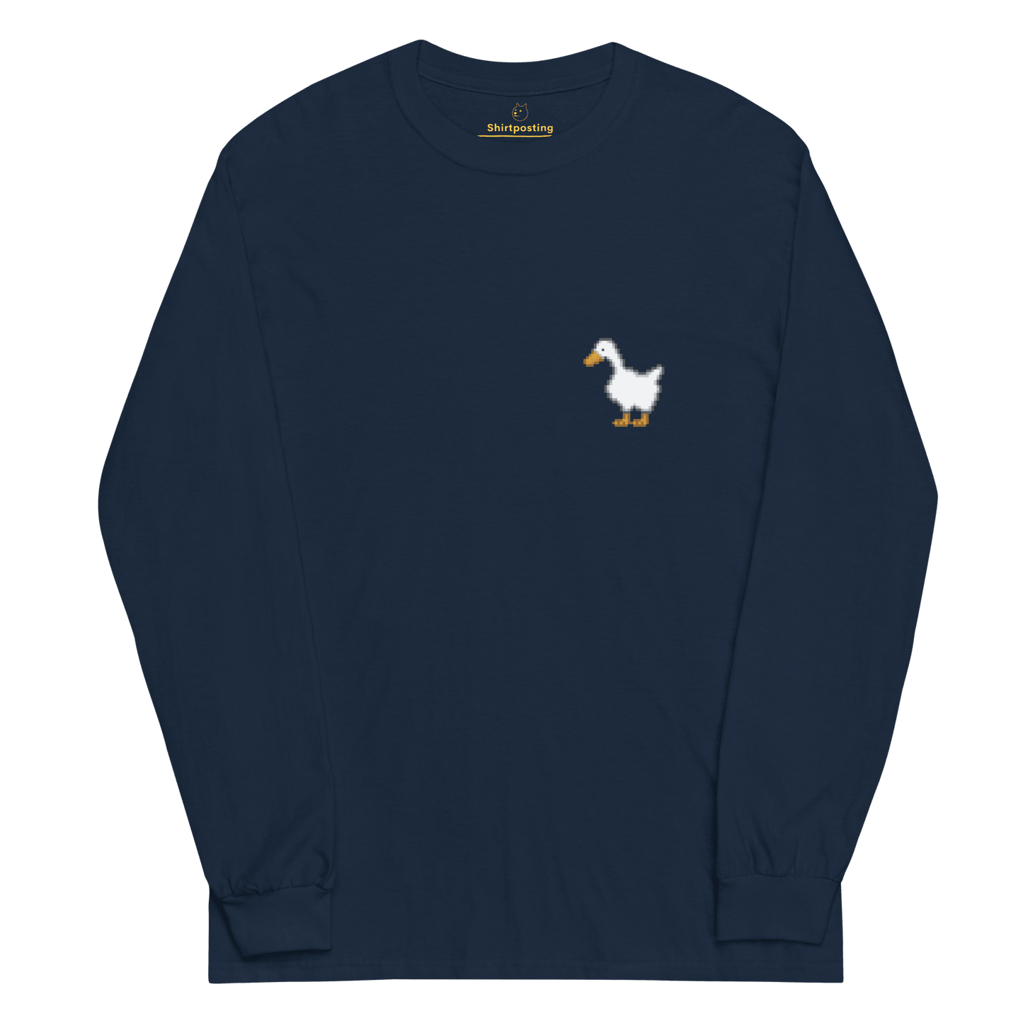 Goose Long Sleeve T-Shirt Meme - Navy | Shirtposting