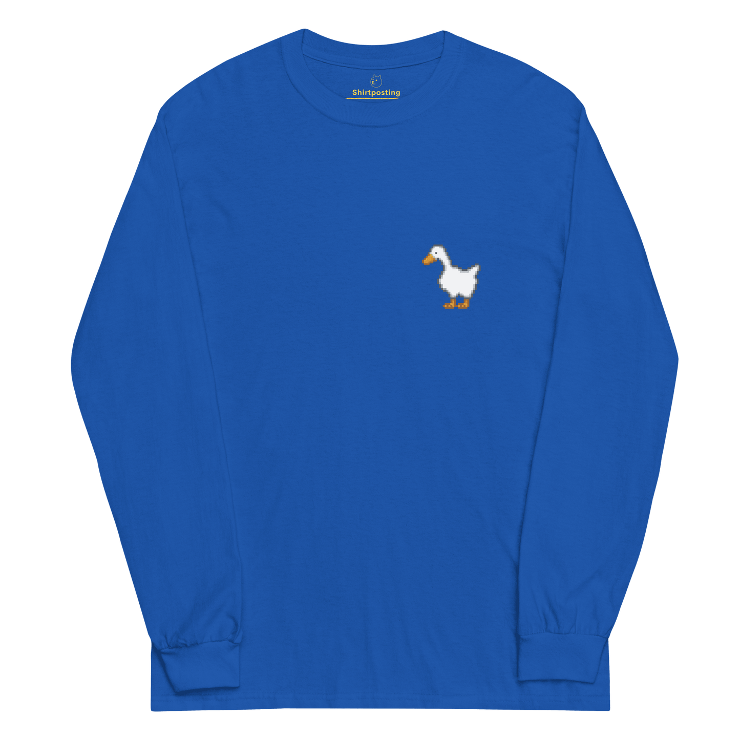 Goose Long Sleeve T-Shirt Meme - Royal | Shirtposting