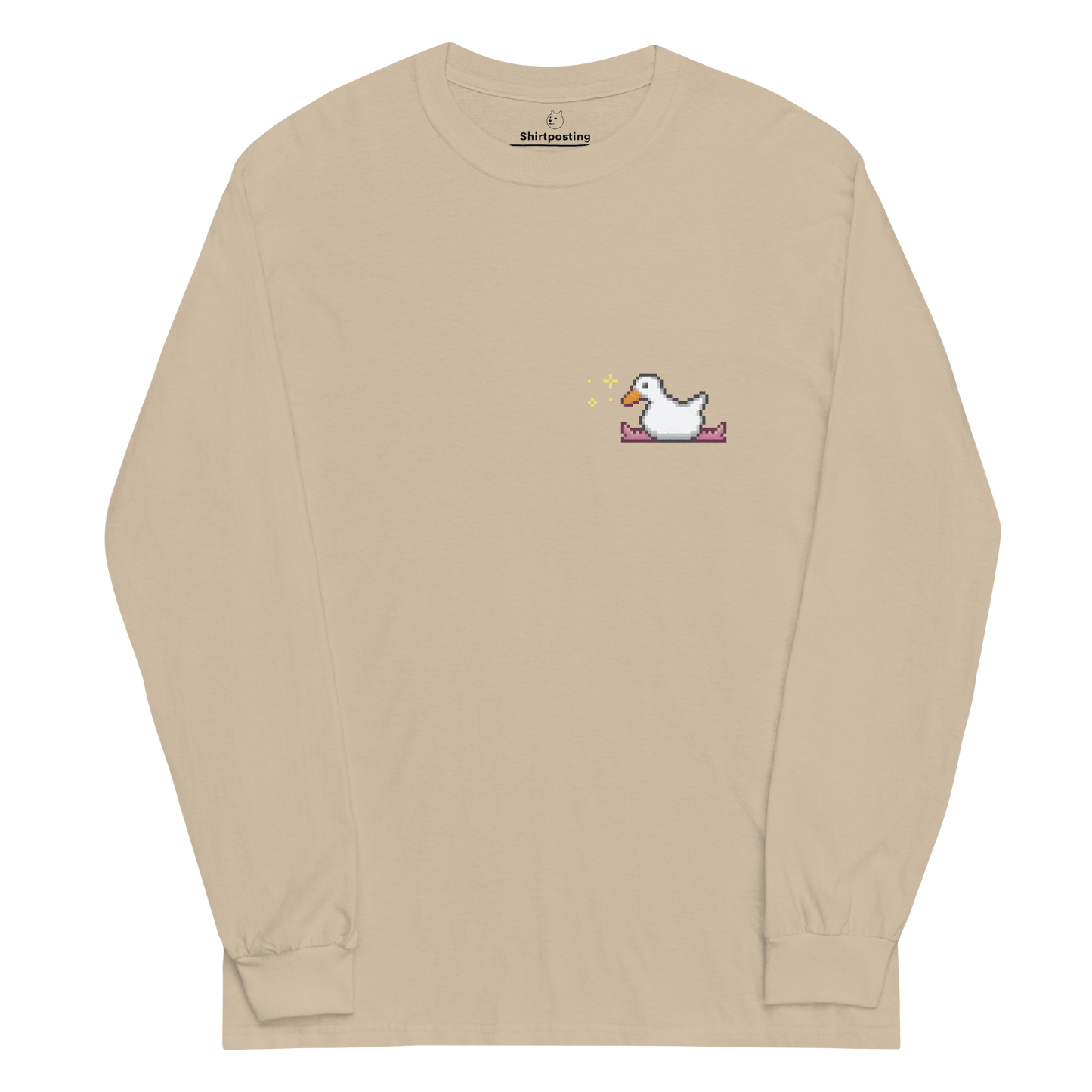 Goose Long Sleeve T-Shirt Meme - Sand | Shirtposting