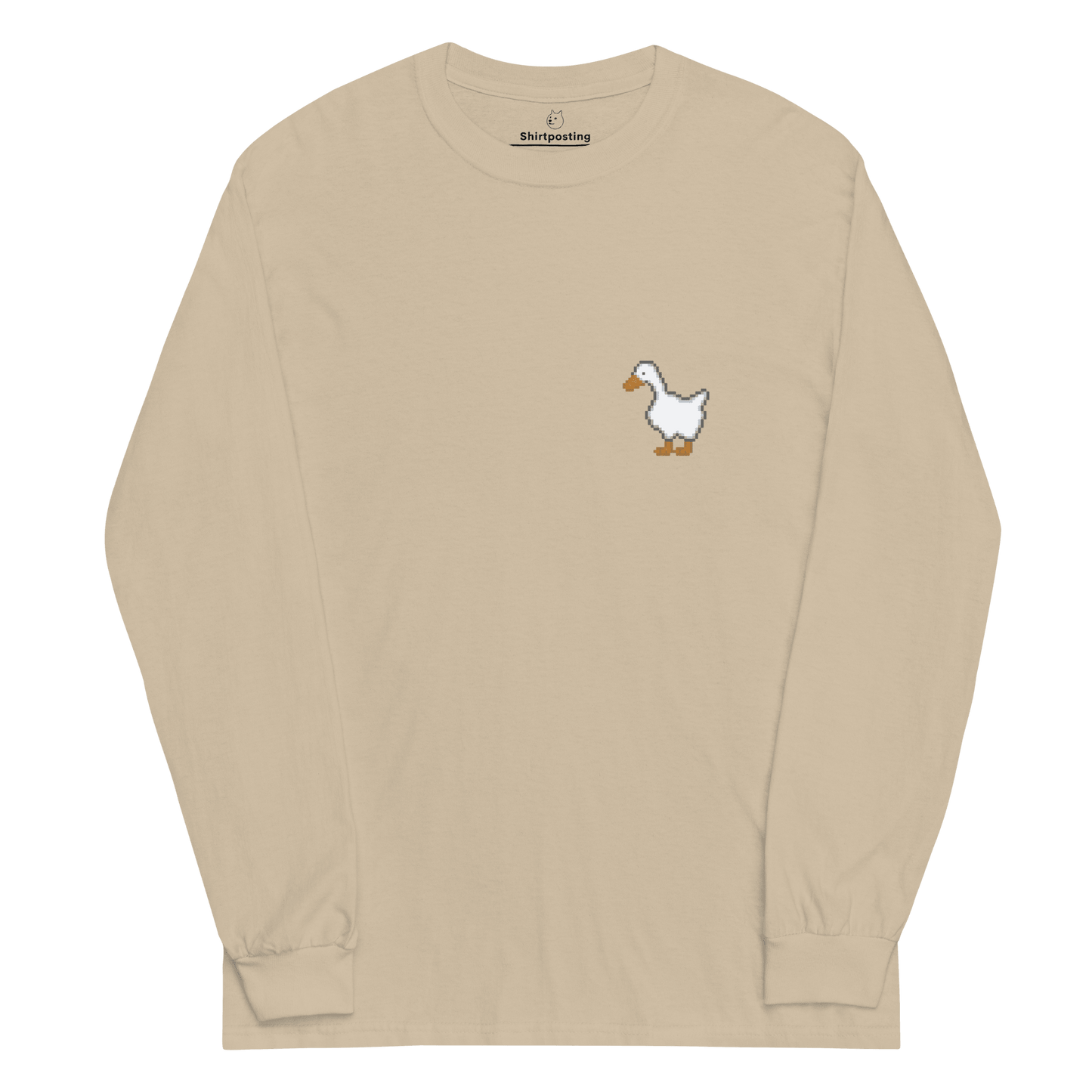 Goose Long Sleeve T-Shirt Meme - Sand | Shirtposting