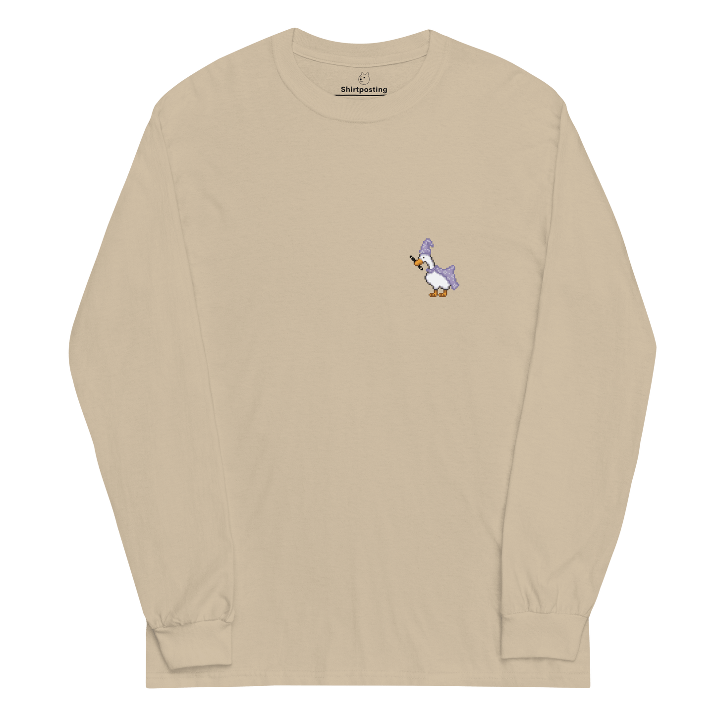 Goose Long Sleeve T-Shirt Meme - Sand | Shirtposting