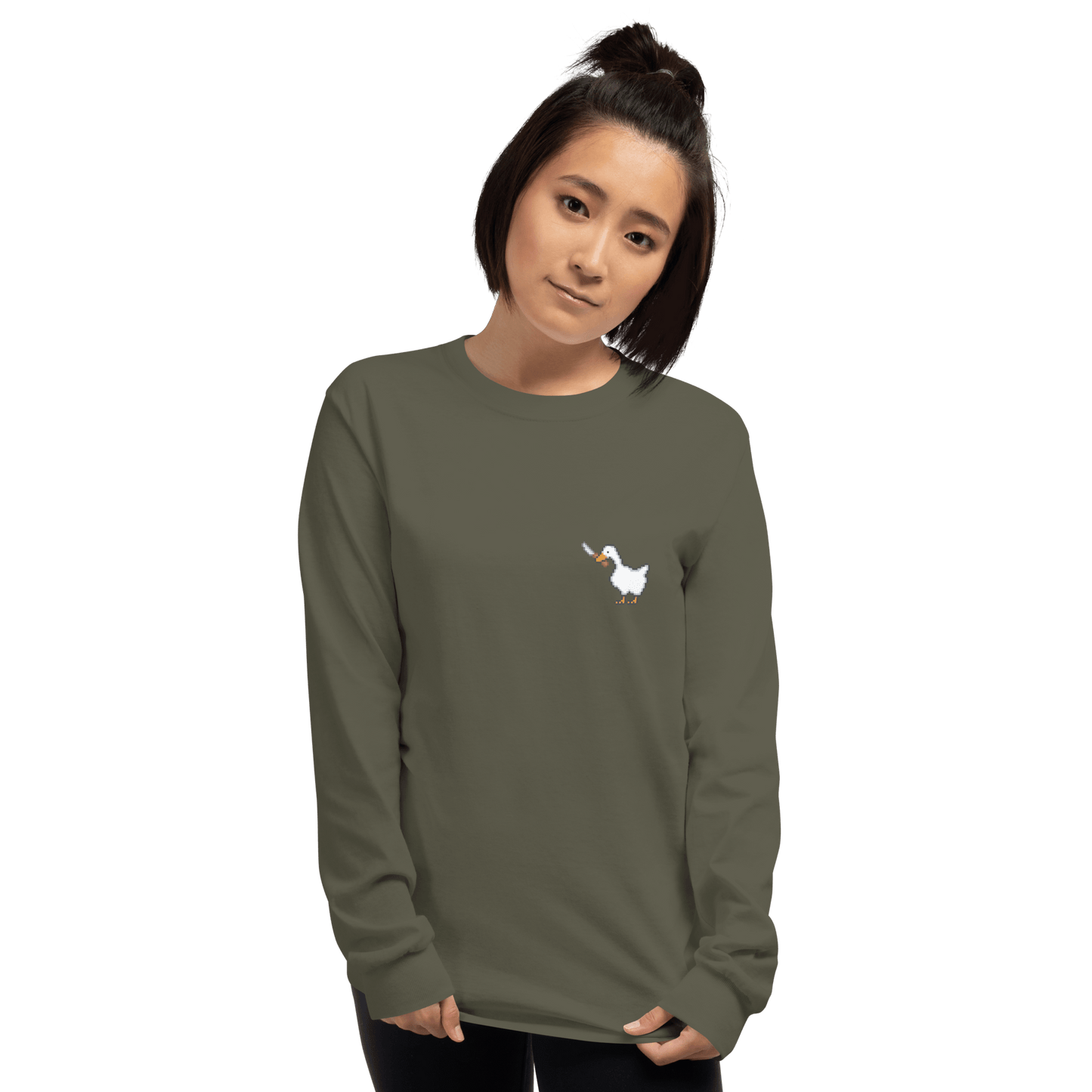 Goose Long Sleeve T-Shirt Meme - Sport Grey | Shirtposting