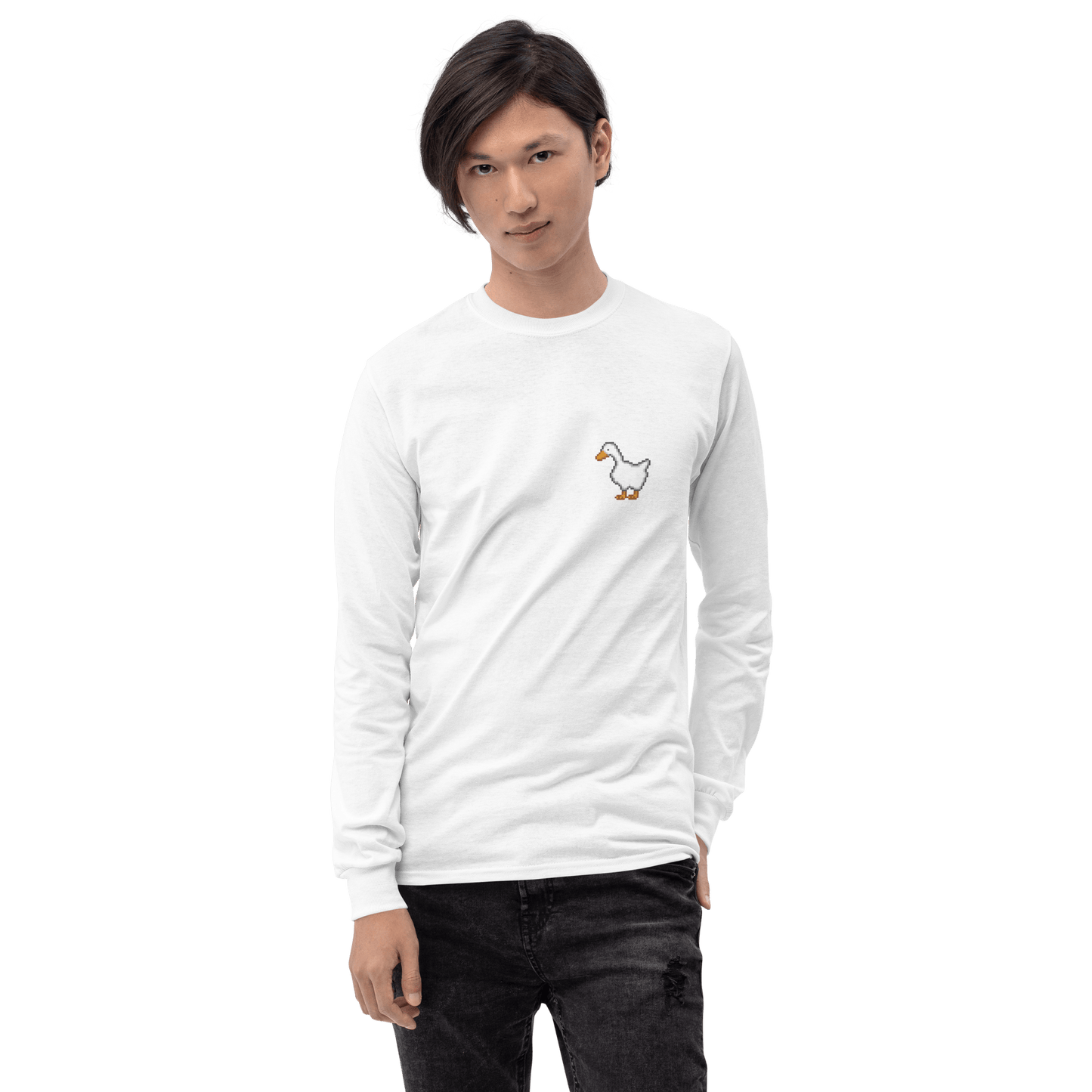 Goose Long Sleeve T-Shirt Meme - Sport Grey | Shirtposting