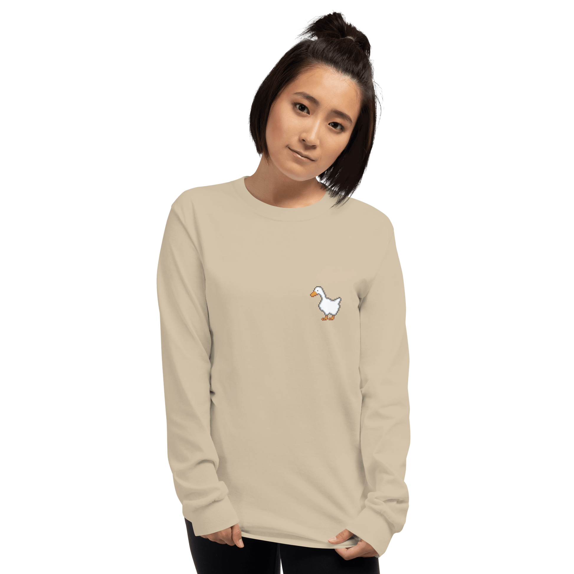 Goose Long Sleeve T-Shirt Meme - Sport Grey | Shirtposting