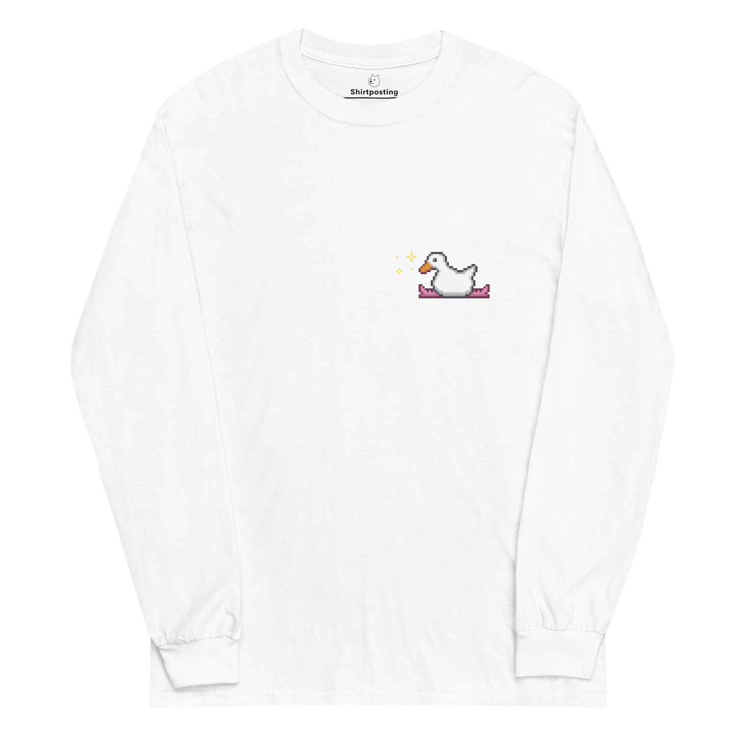Goose Long Sleeve T-Shirt Meme - White | Shirtposting
