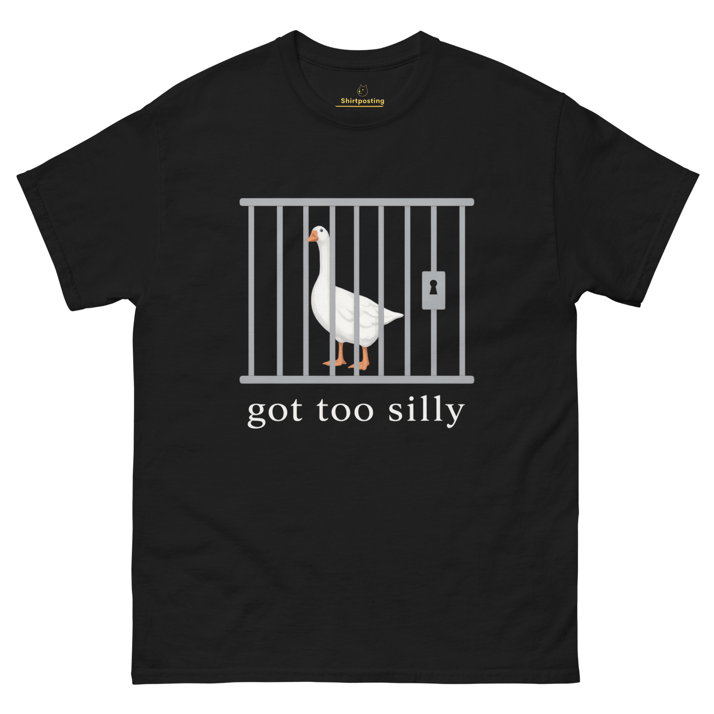 Got Too Silly Classic T-Shirt Meme - Black | Shirtposting