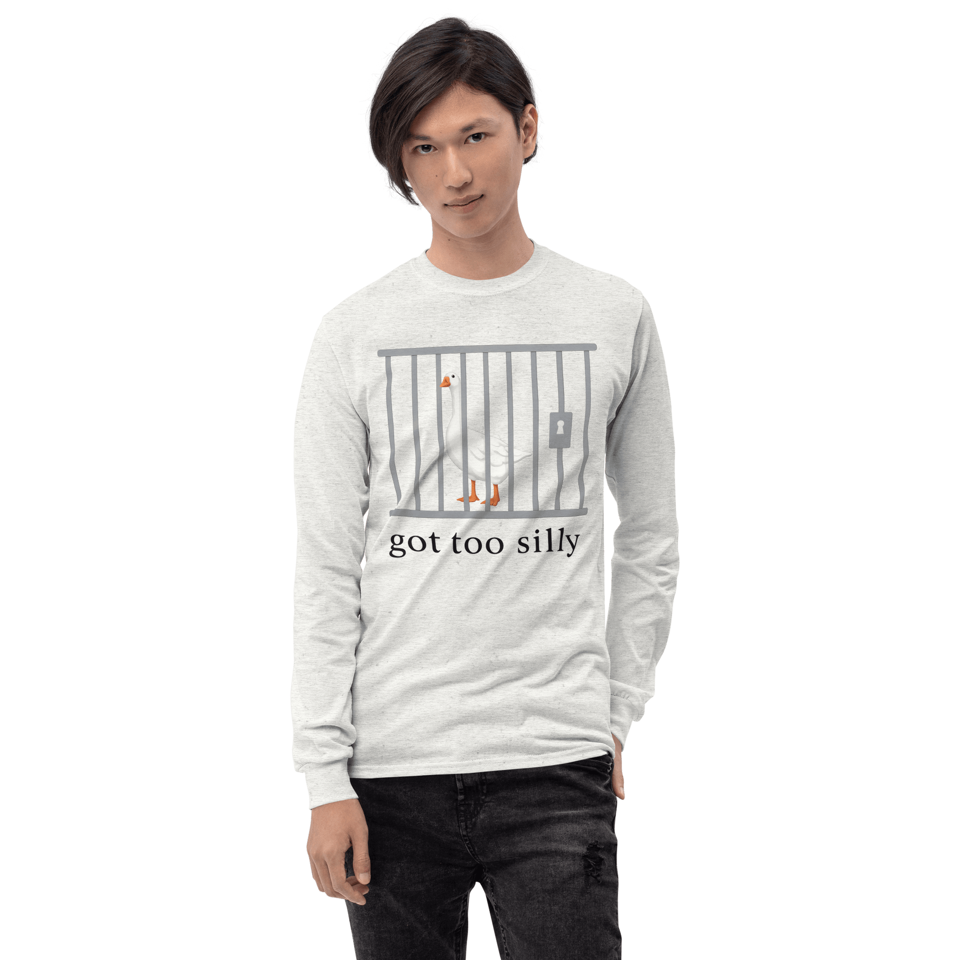 Got Too Silly Long Sleeve T-Shirt Meme - Ash | Shirtposting