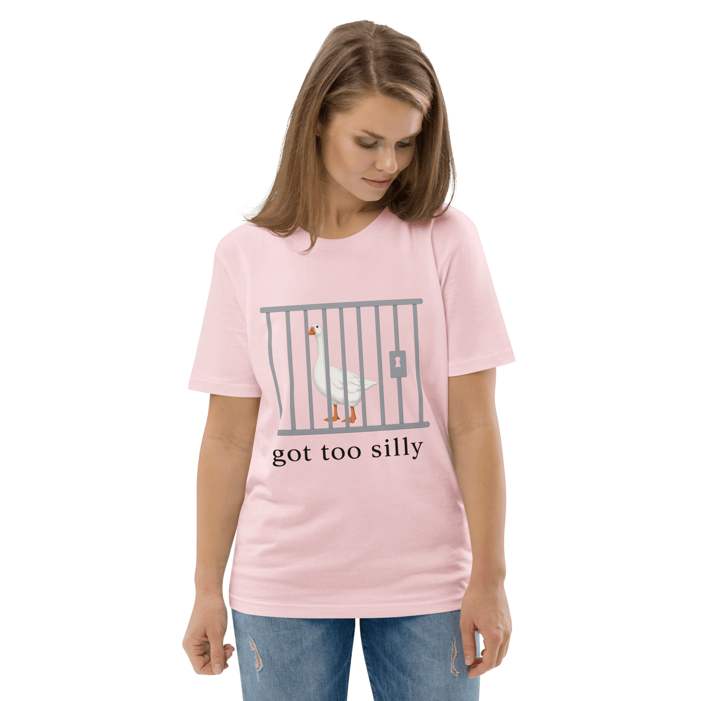Got Too Silly Premium Organic T-Shirt Meme - Cotton Pink | Shirtposting