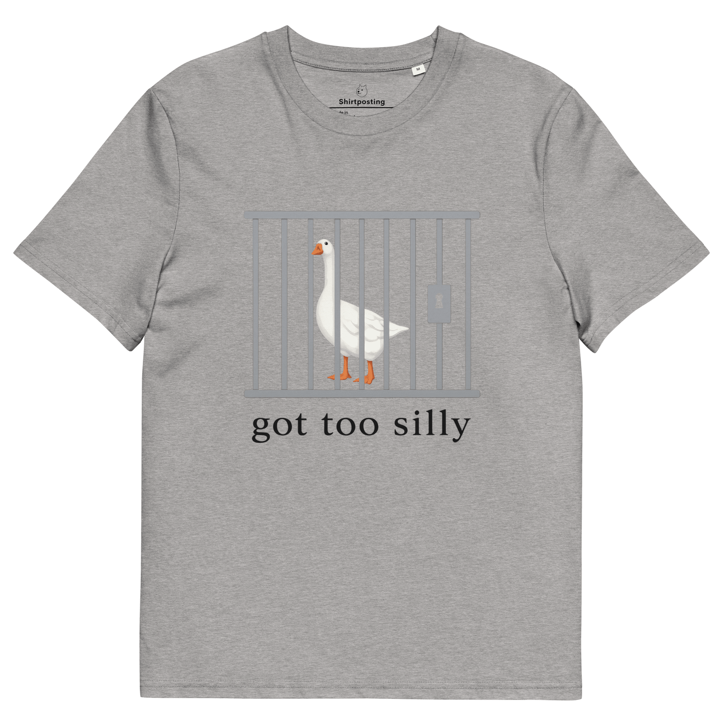 Got Too Silly Premium Organic T-Shirt Meme - Heather Grey | Shirtposting