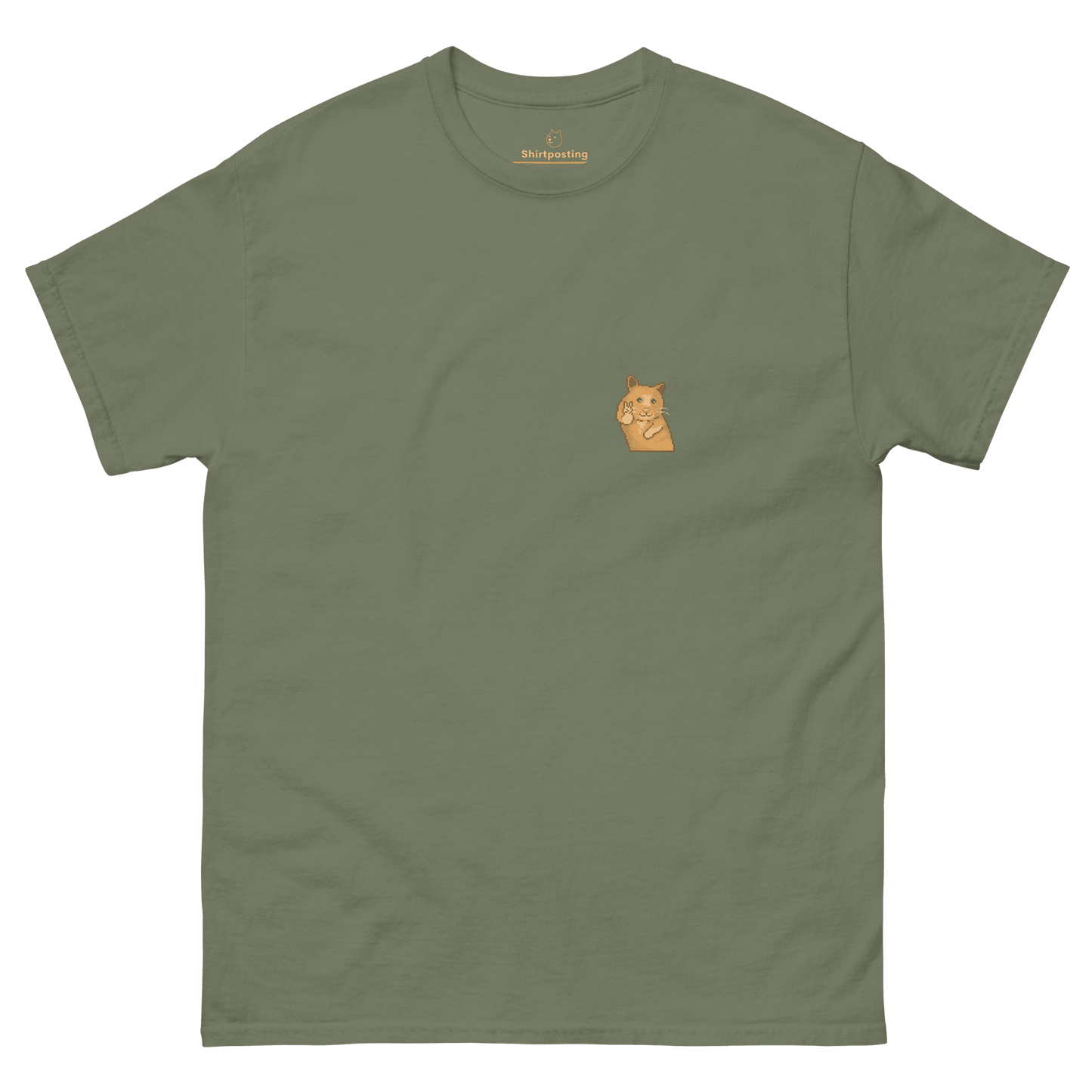 Hamster Classic T-Shirt Meme - Military Green | Shirtposting