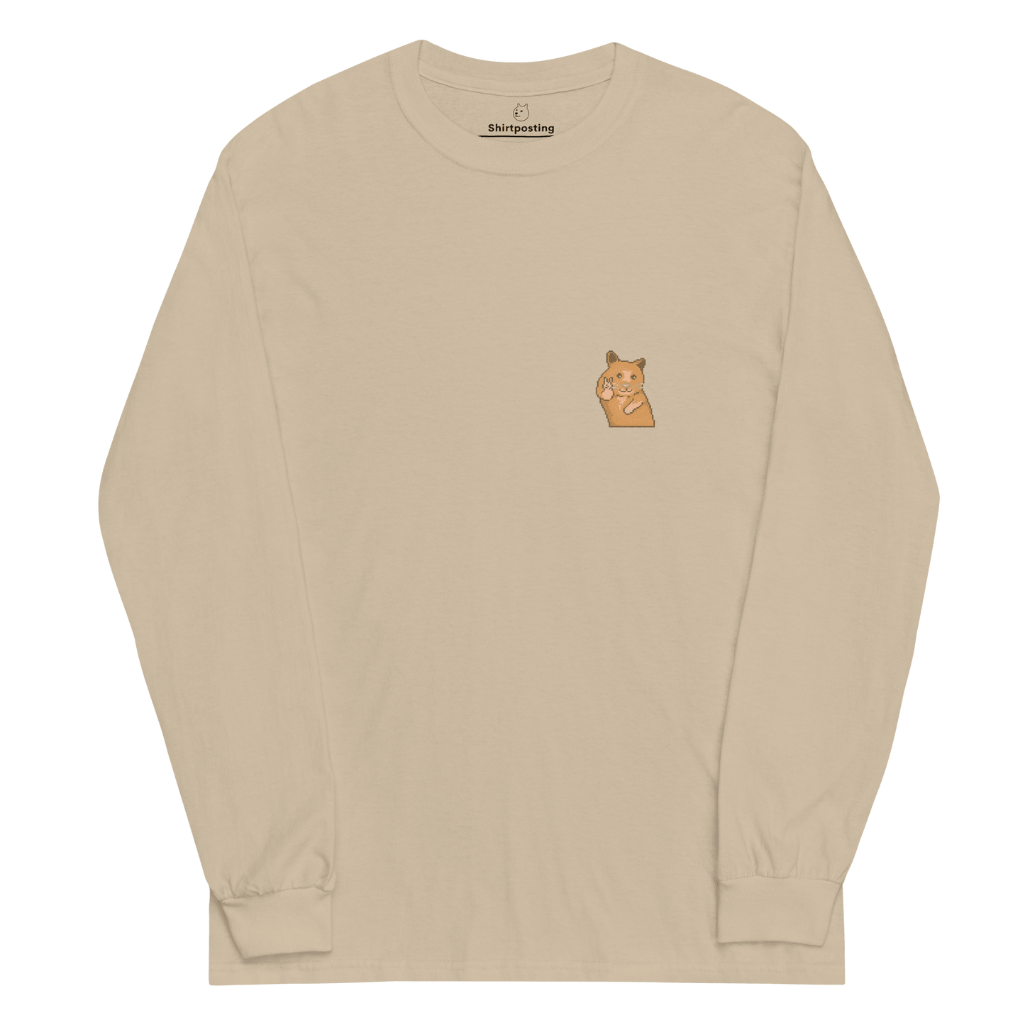 Hamster Long Sleeve T-Shirt Meme - Sand | Shirtposting