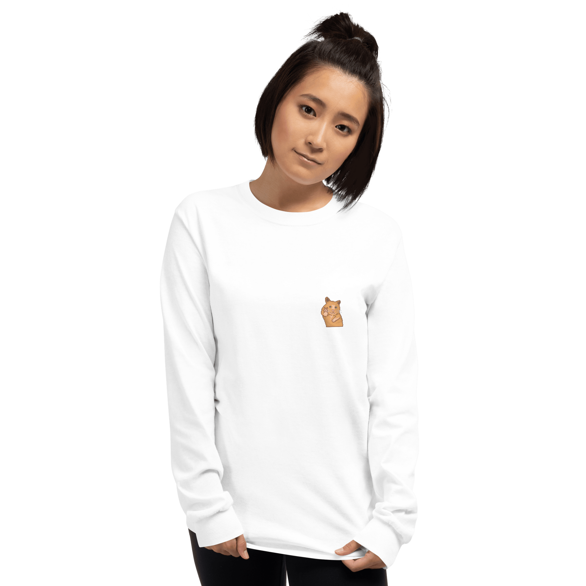 Hamster Long Sleeve T-Shirt Meme - Sport Grey | Shirtposting