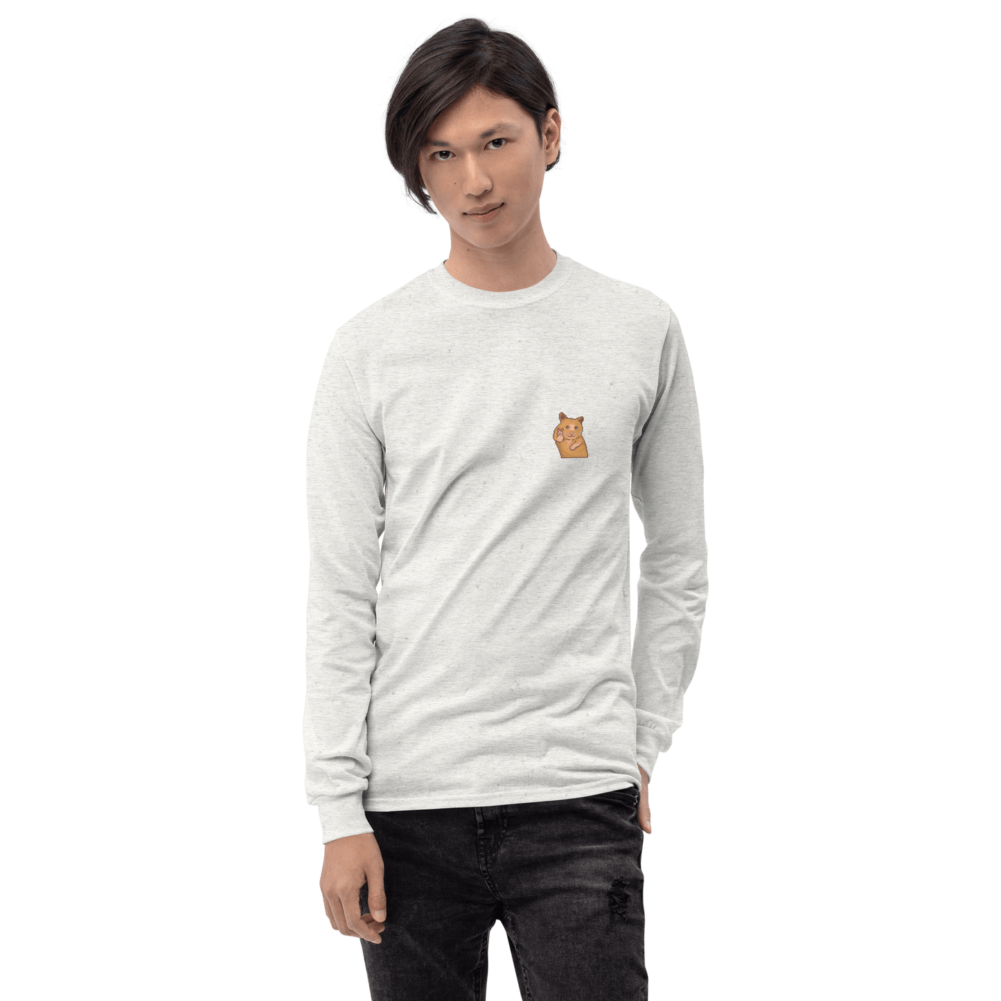 Hamster Long Sleeve T-Shirt Meme - Sport Grey | Shirtposting