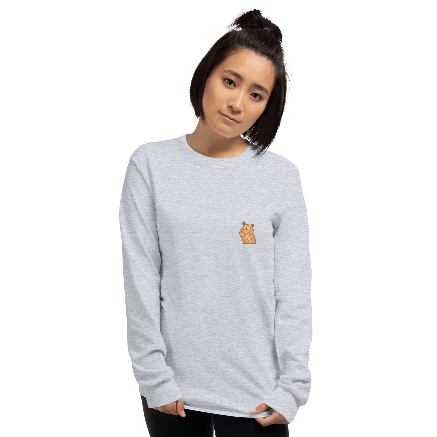 Hamster Long Sleeve T-Shirt Meme - Sport Grey | Shirtposting