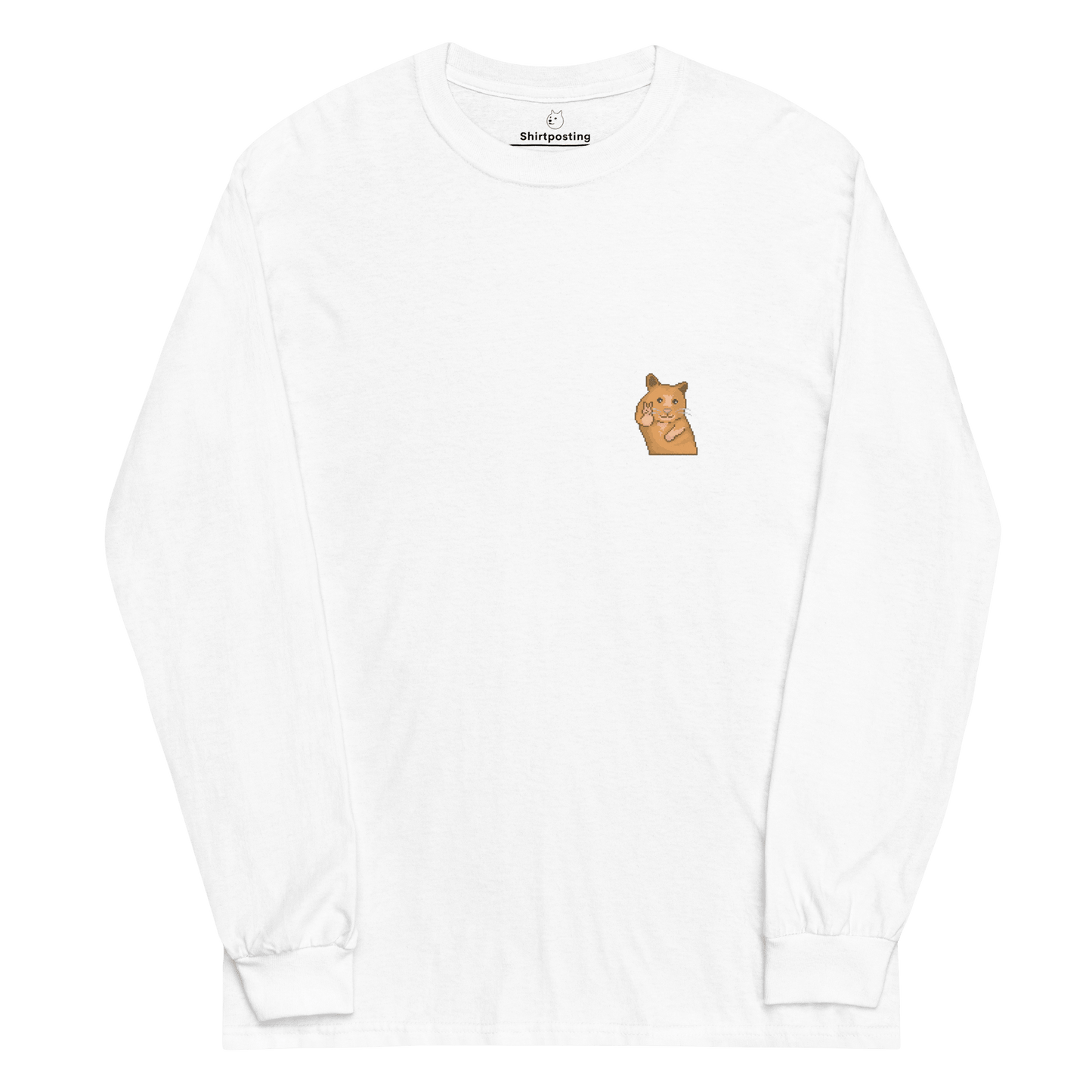 Hamster Long Sleeve T-Shirt Meme - White | Shirtposting