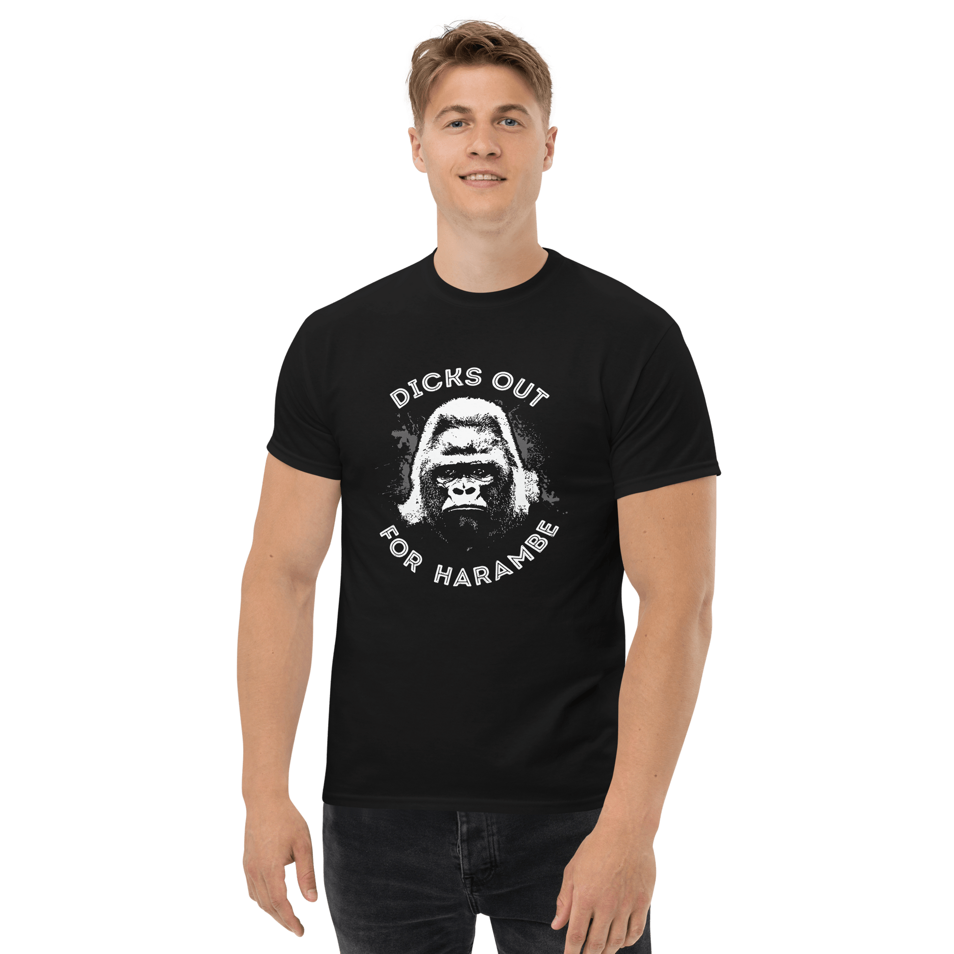 Harambe Classic T-Shirt Meme - Dark Heather | Shirtposting