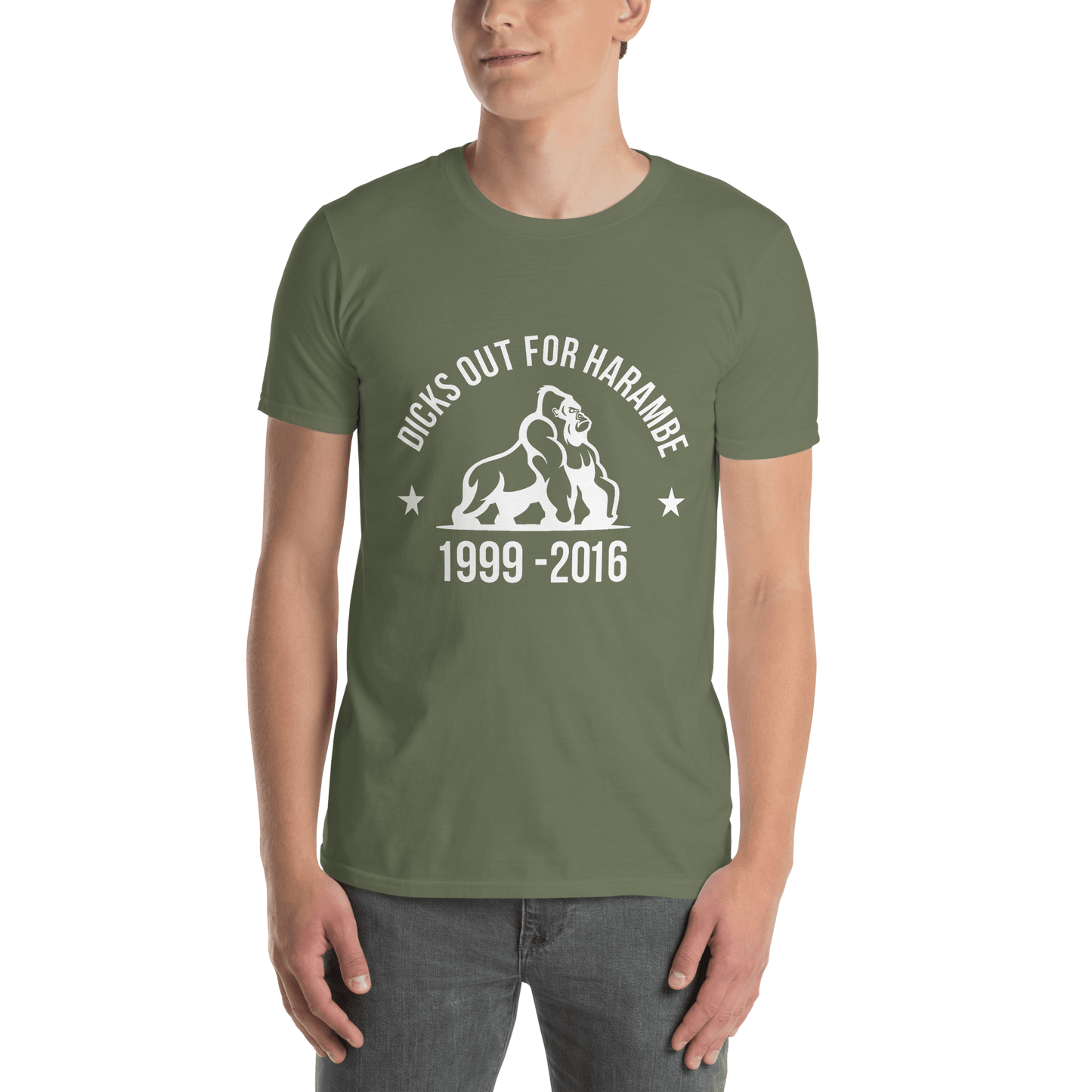 Harambe Classic T-Shirt Meme - Dark Heather Grey | Shirtposting