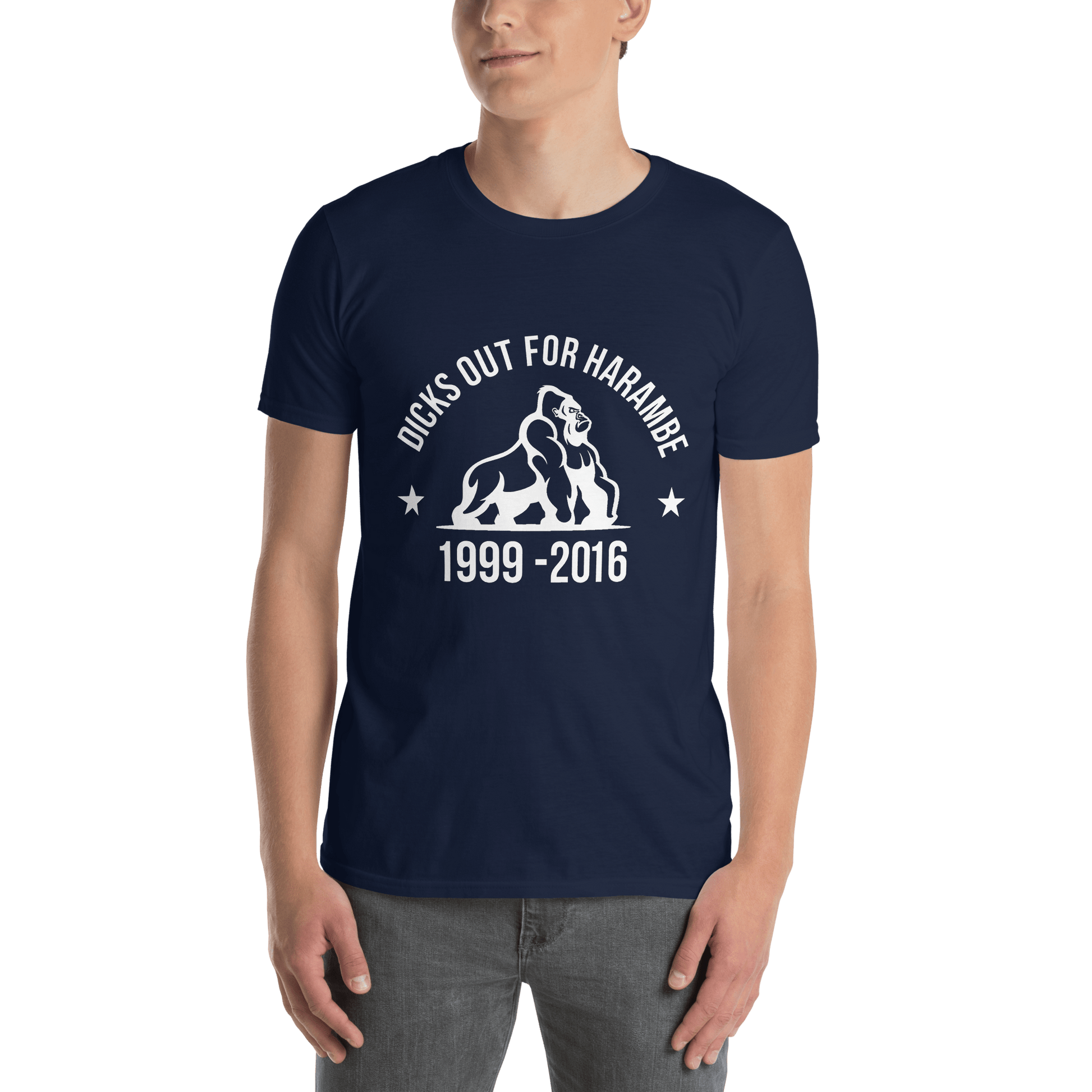Harambe Classic T-Shirt Meme - Dark Heather Grey | Shirtposting