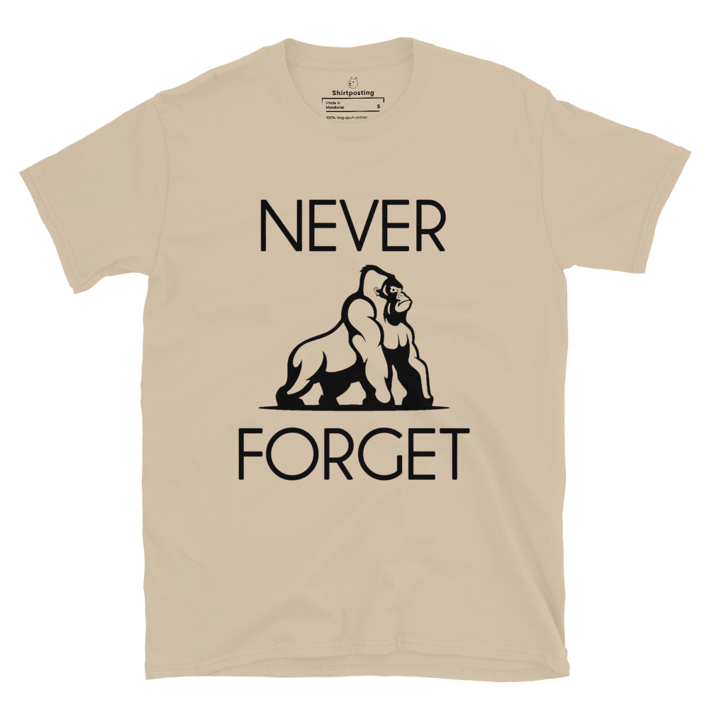 Harambe Classic T-Shirt Meme - Sand | Shirtposting
