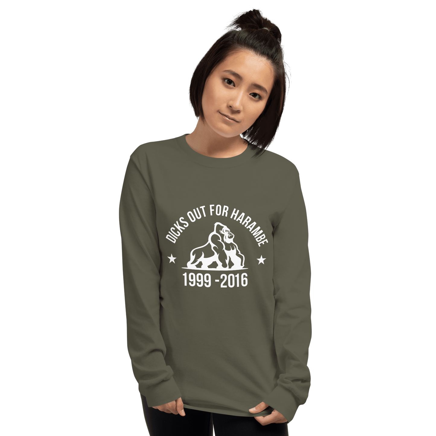 Harambe Long Sleeve T-Shirt Meme - Royal | Shirtposting