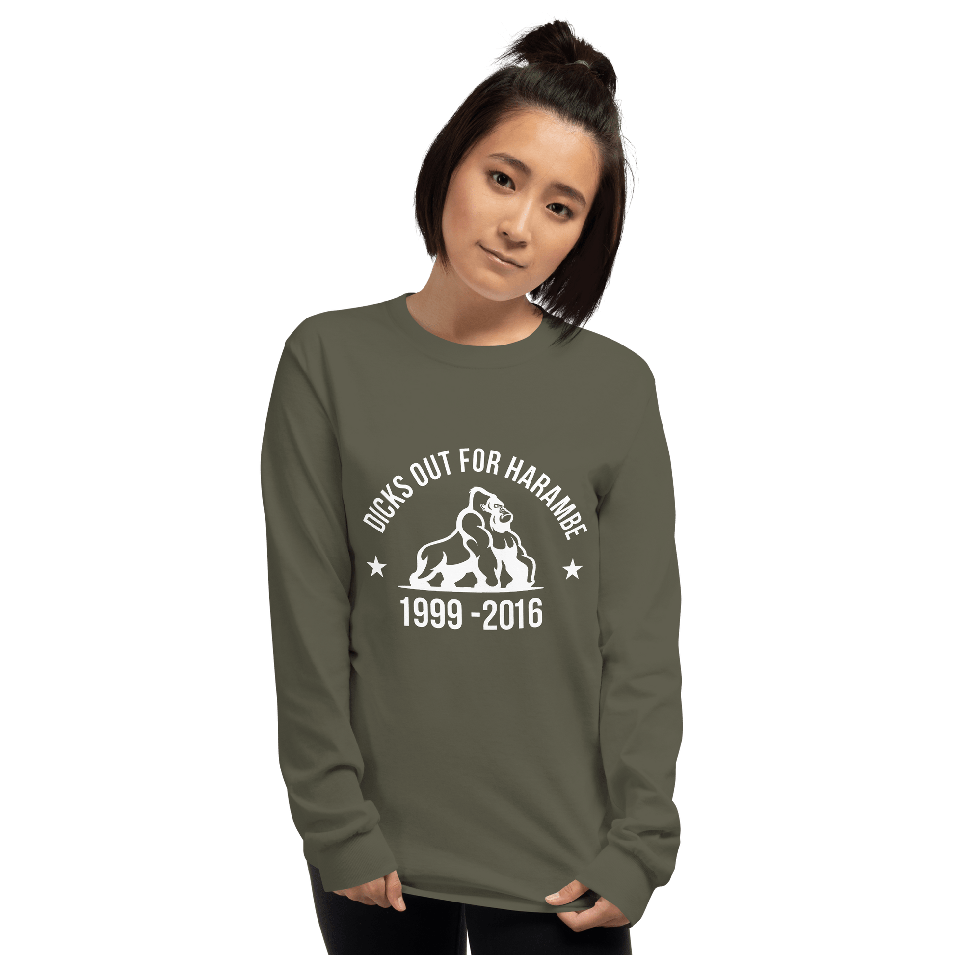 Harambe Long Sleeve T-Shirt Meme - Royal | Shirtposting