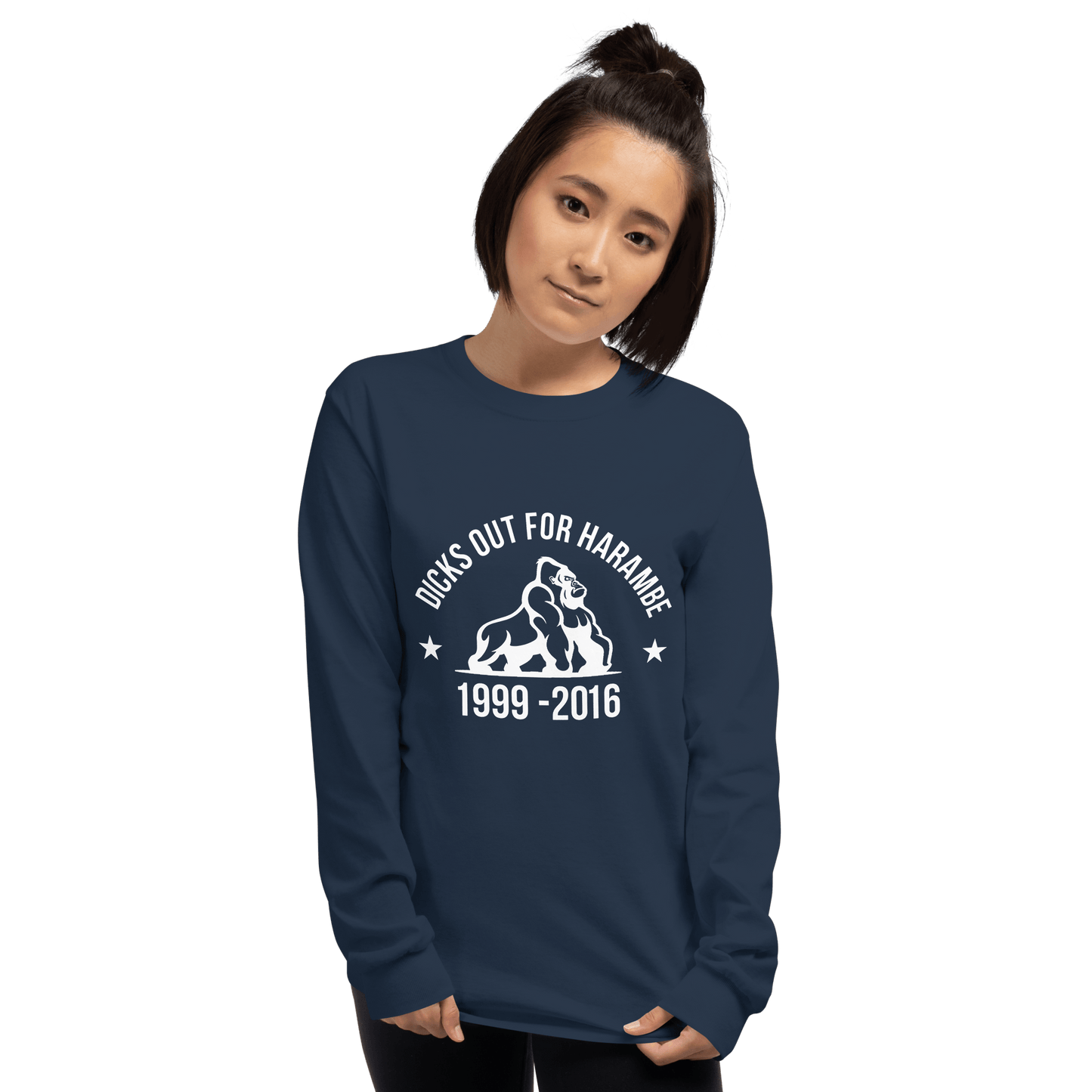 Harambe Long Sleeve T-Shirt Meme - Royal | Shirtposting