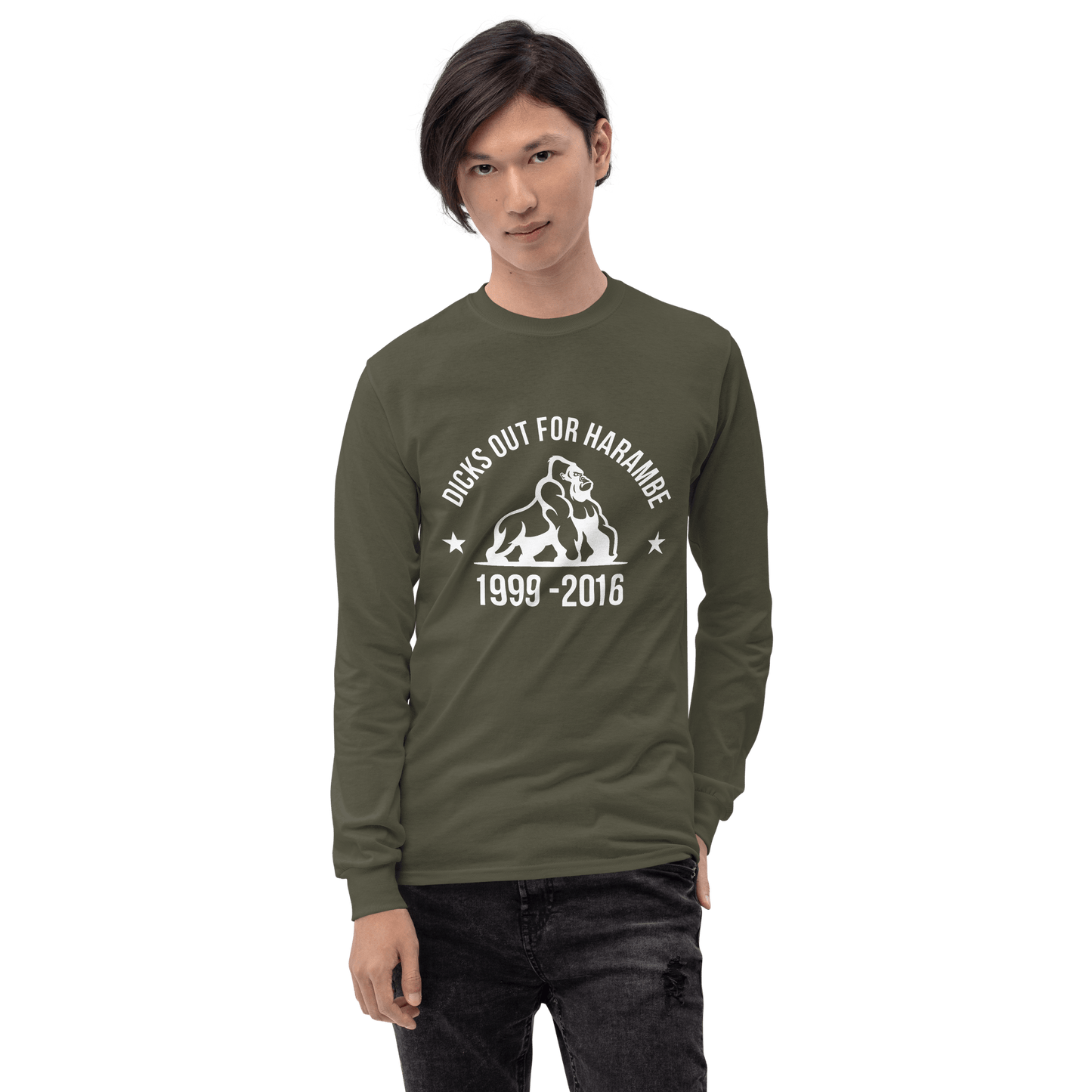 Harambe Long Sleeve T-Shirt Meme - Royal | Shirtposting