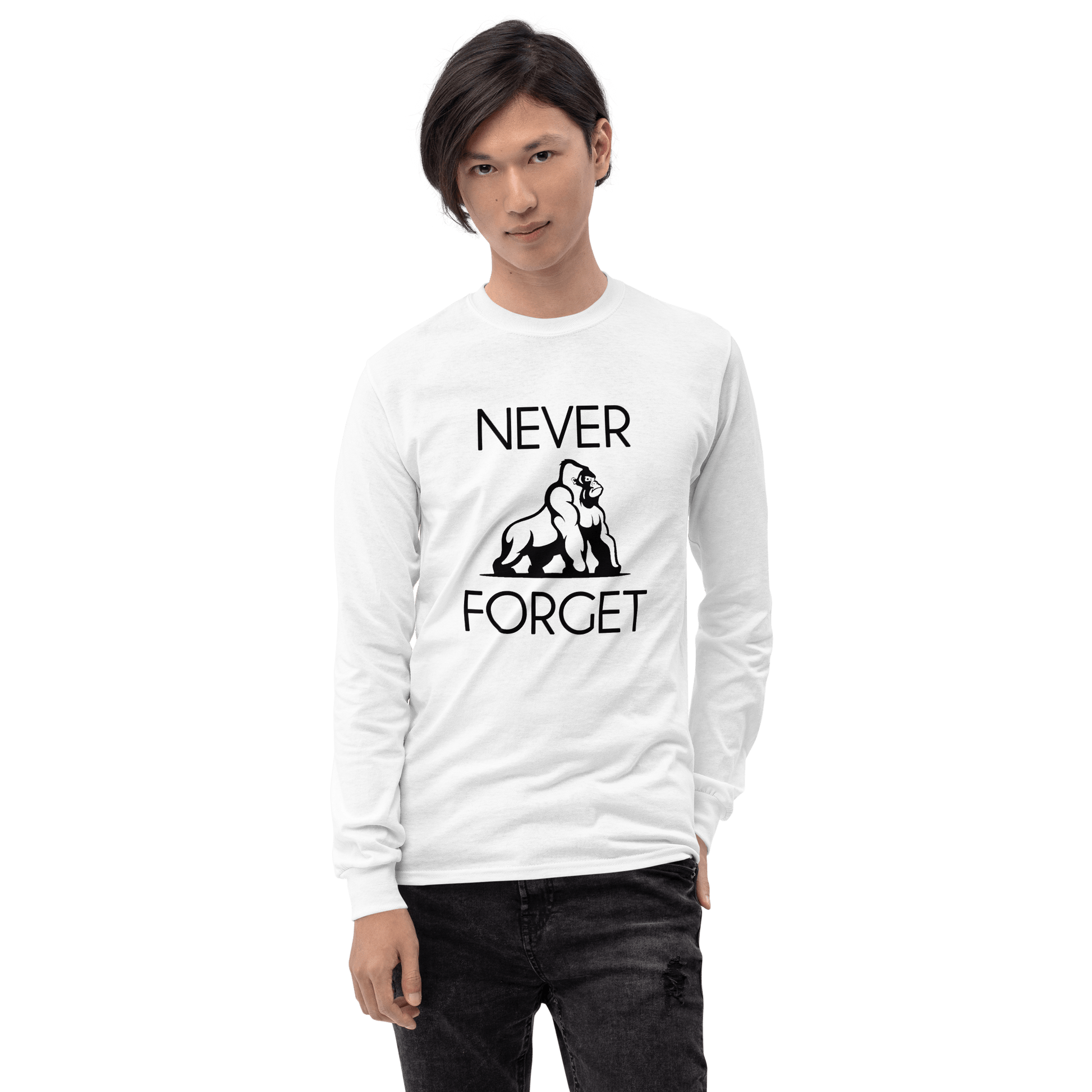 Harambe Long Sleeve T-Shirt Meme - Sport Grey | Shirtposting