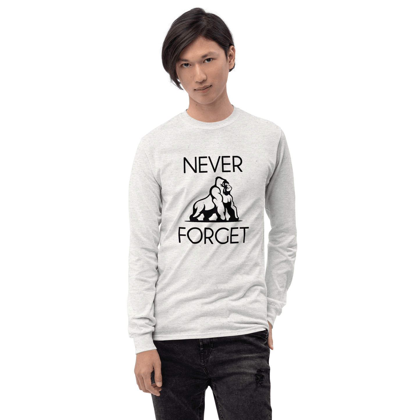 Harambe Long Sleeve T-Shirt Meme - Sport Grey | Shirtposting